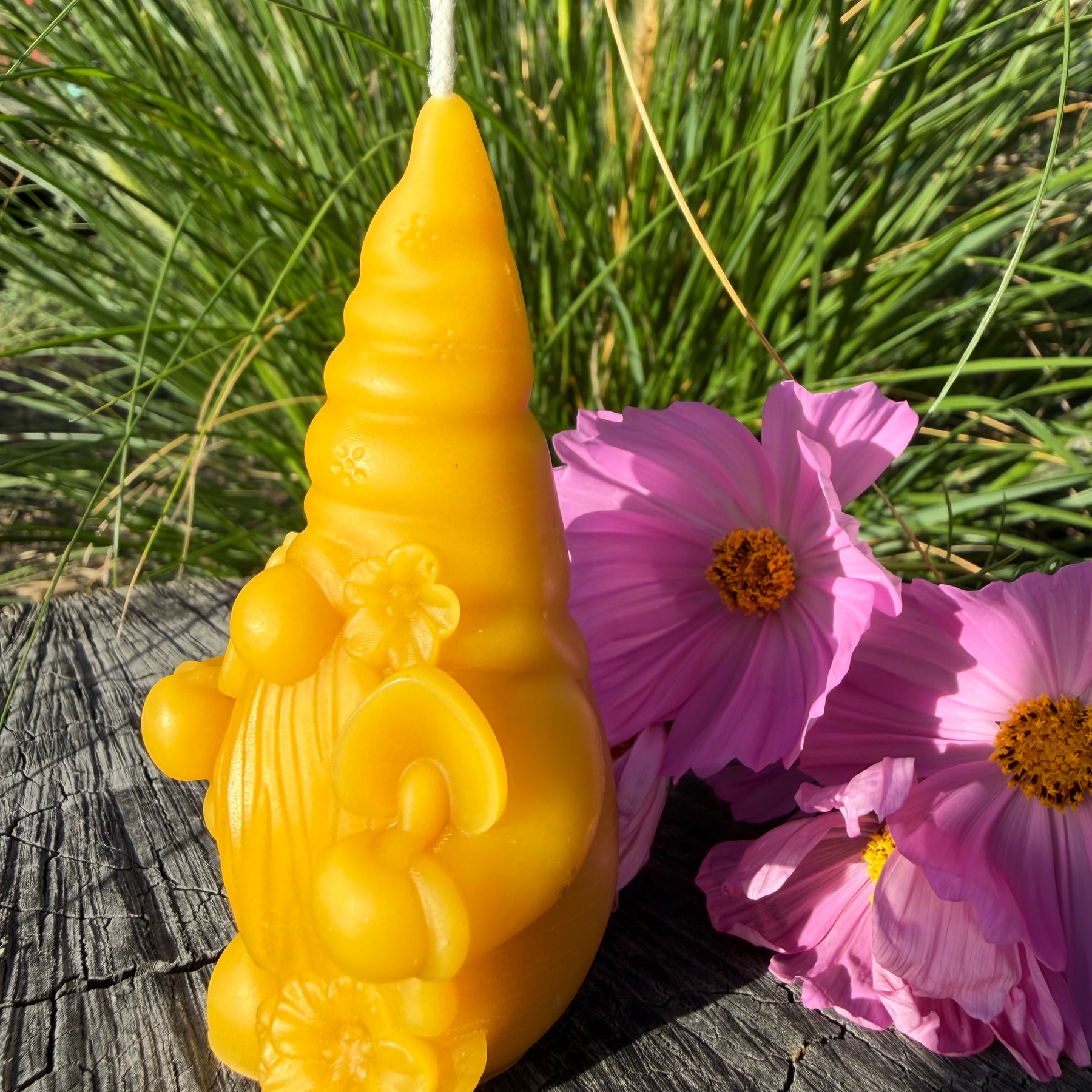 Gnome Beeswax Candle