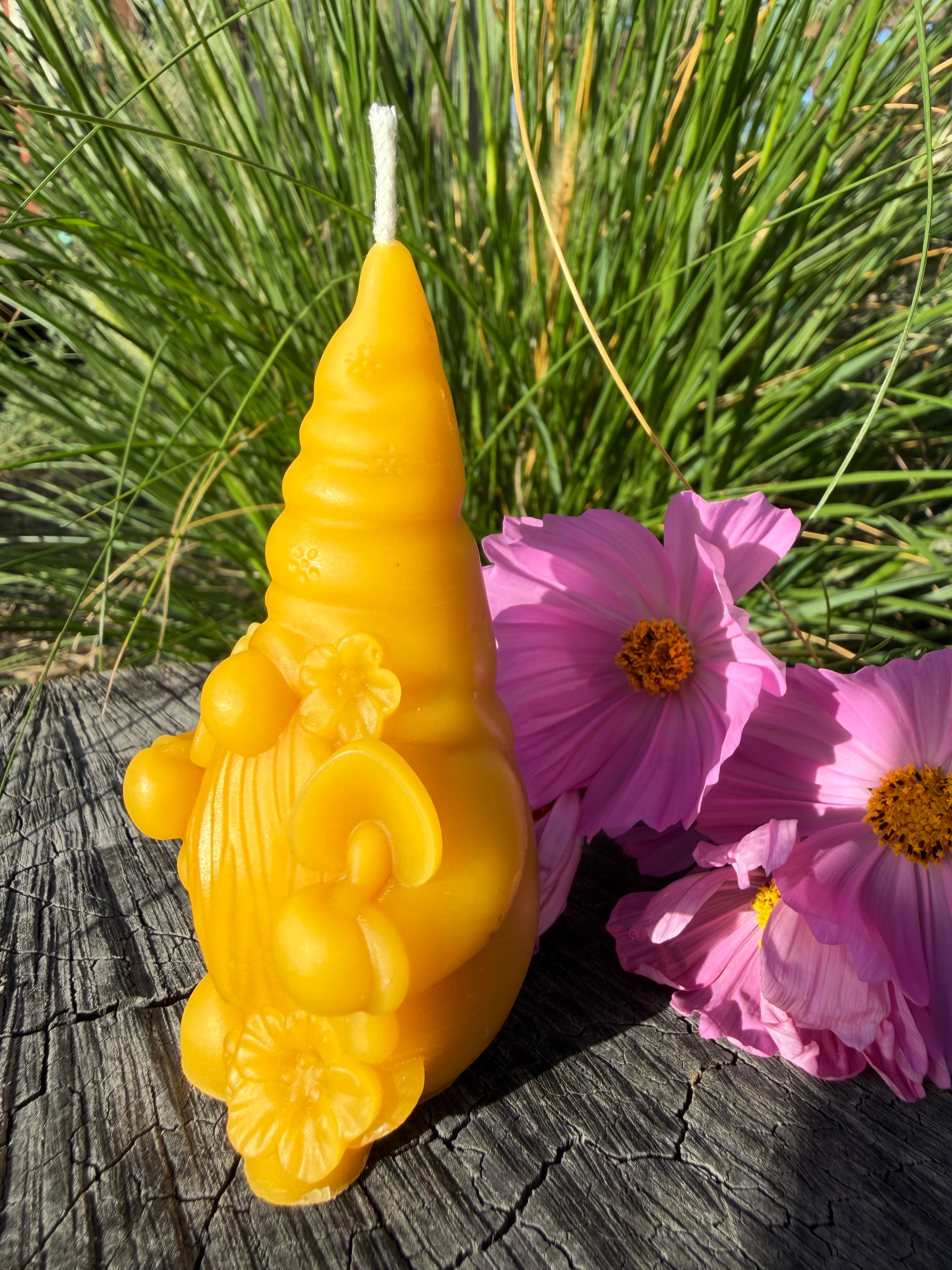 Gnome Beeswax Candle