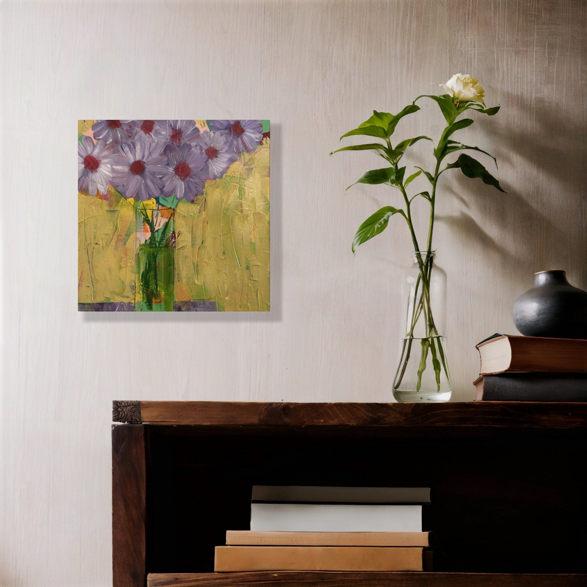 Purple Daisies Original Wall Art
