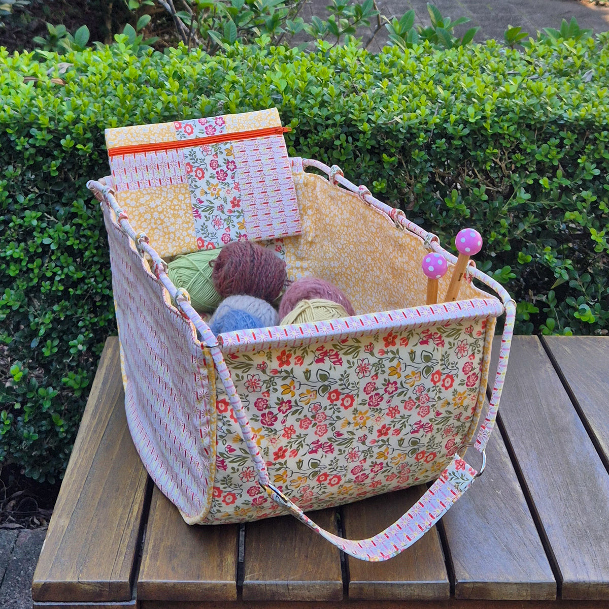 Large Knitting Project Bag – Convertible Tote