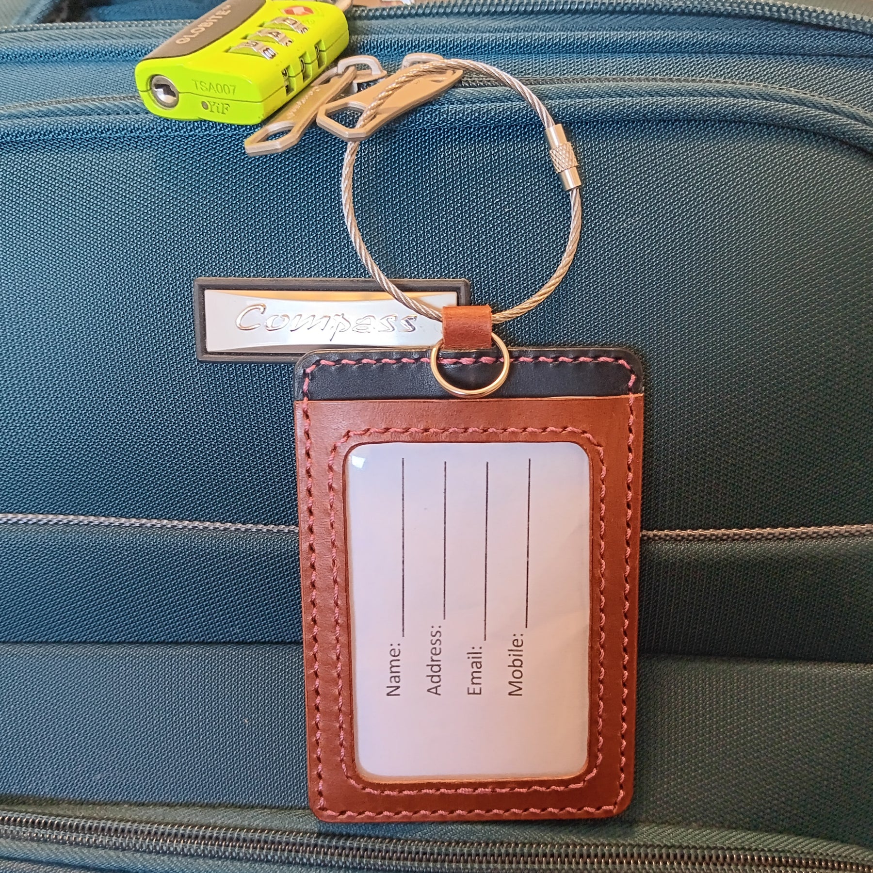 Multi-Purpose ID/Card/Tag Holder - Black & Brown