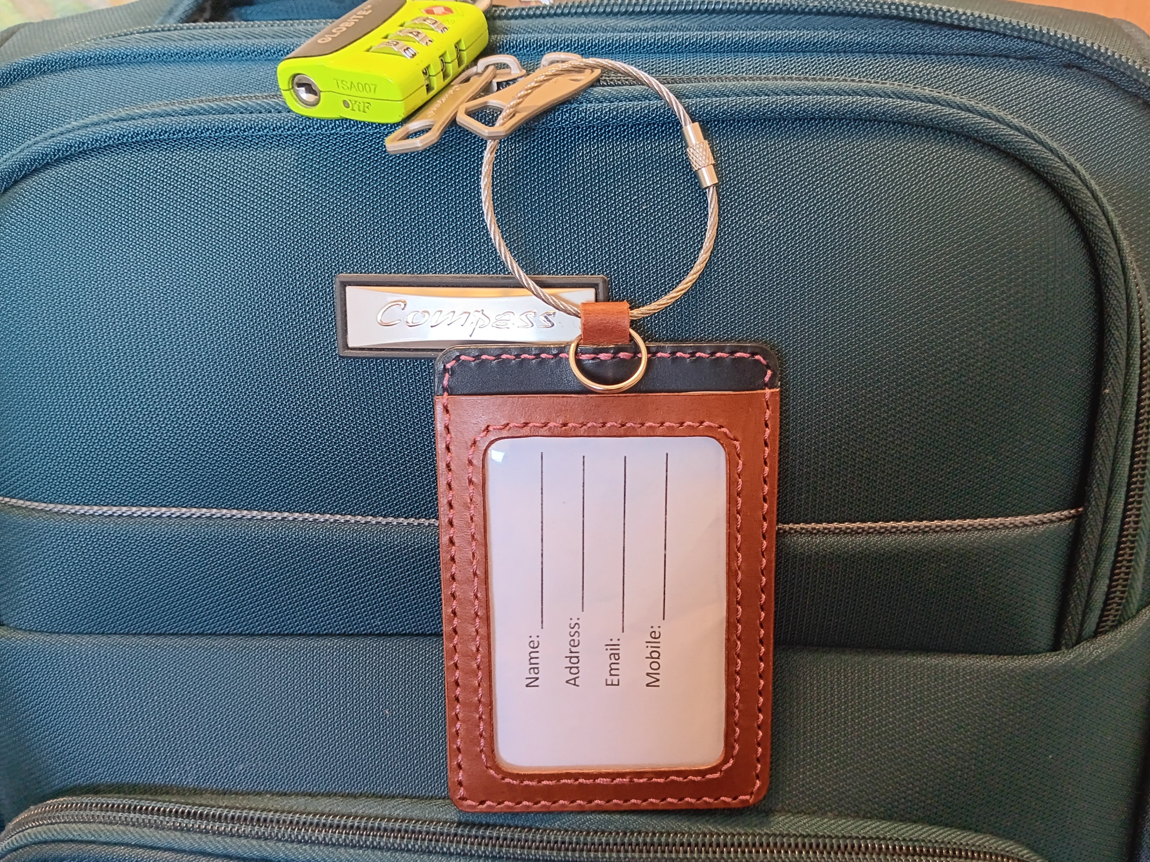 Multi-Purpose ID/Card/Tag Holder - Black & Brown