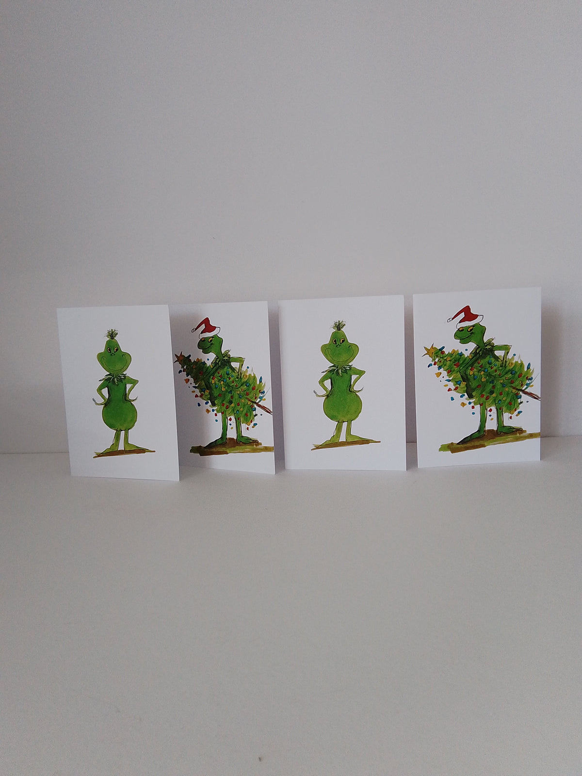 Grinch Christmas cards and tags