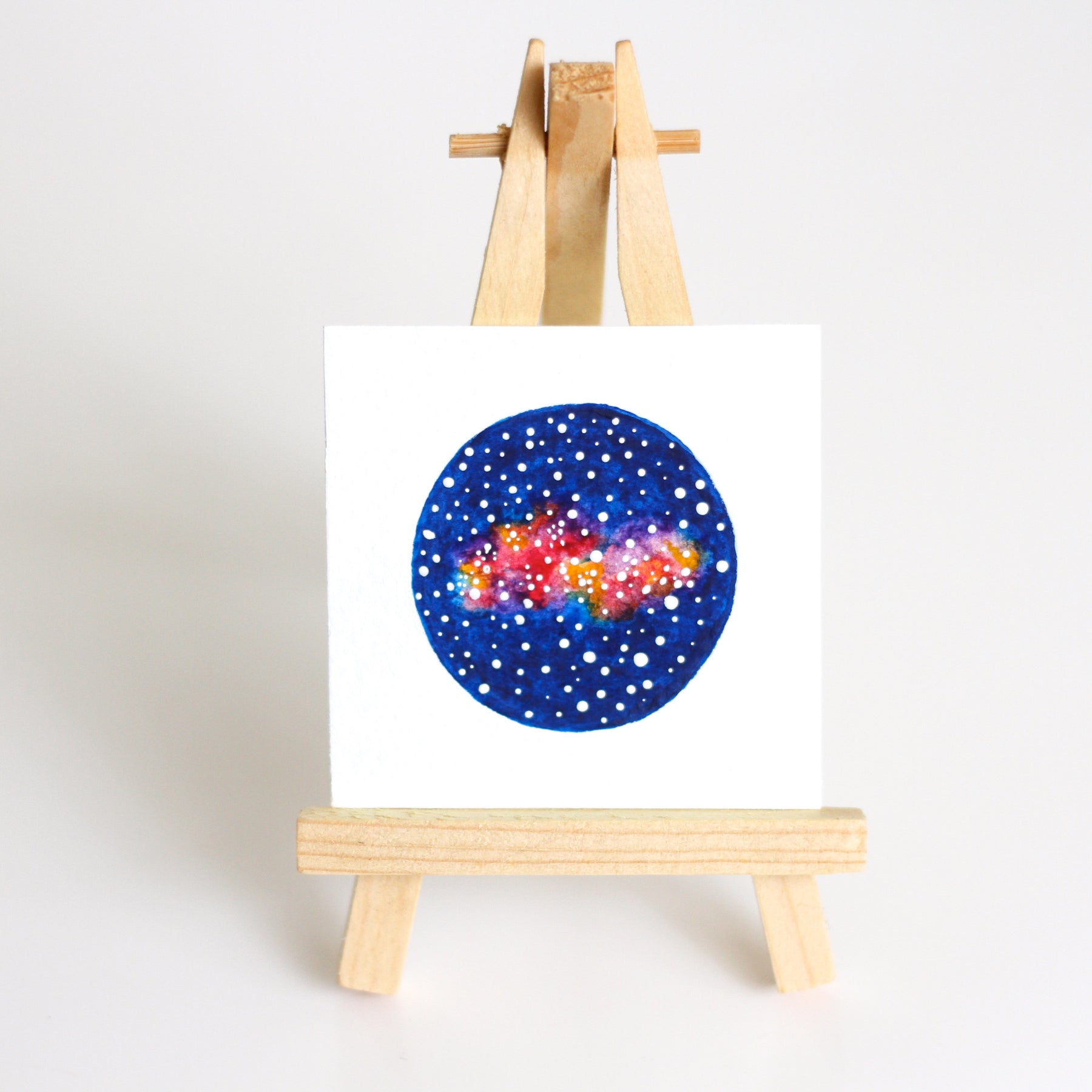 Galaxy Miniature Watercolour Painting