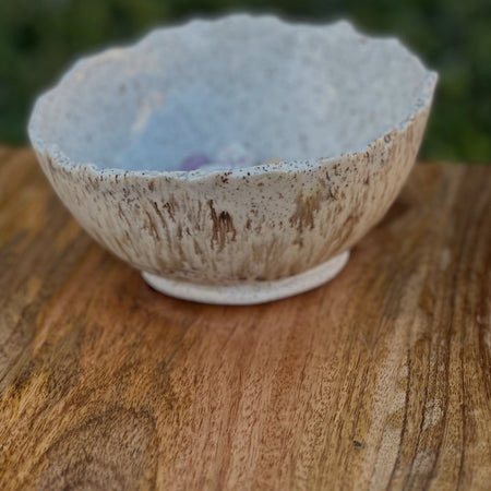 A Bowl - Bird’s Egg with Raw Edge
