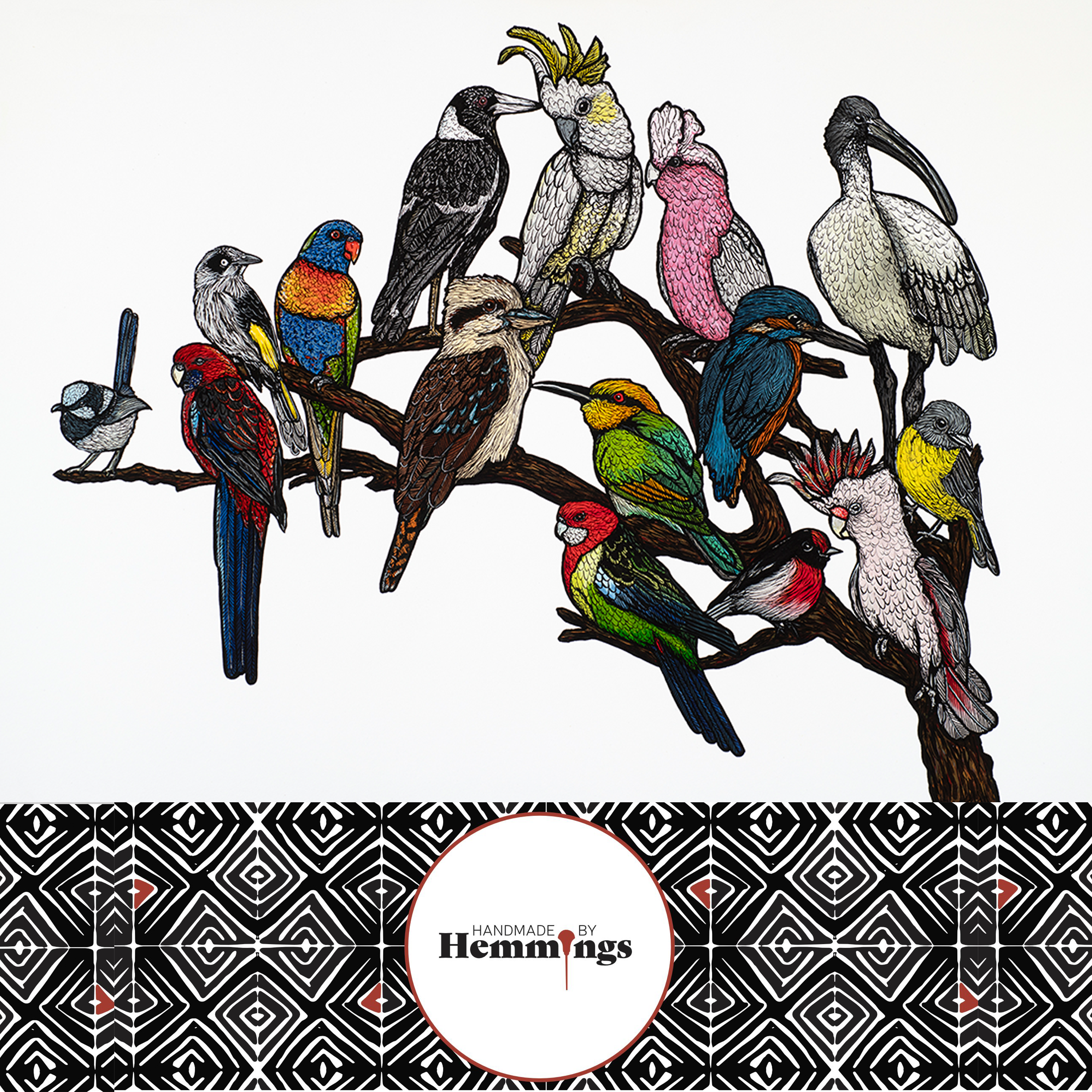 Bendigo Birds on a Branch Fine Art Print