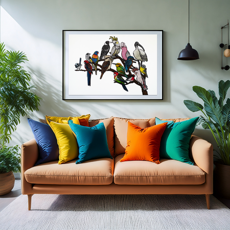 Bendigo Birds on a Branch Fine Art Print