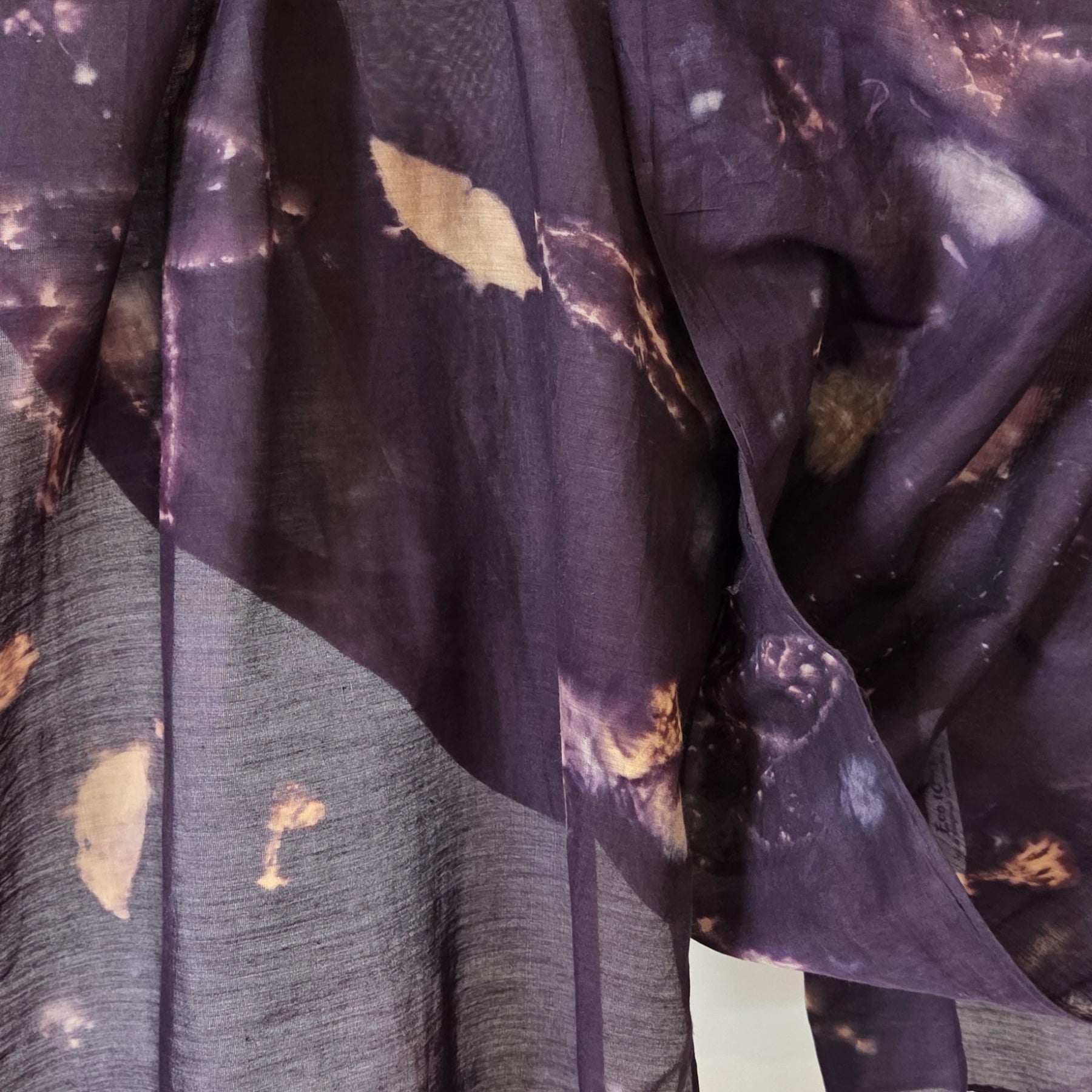 The Lyra - Cotton/Silk Blend  Ecoprint Scarf/Wrap