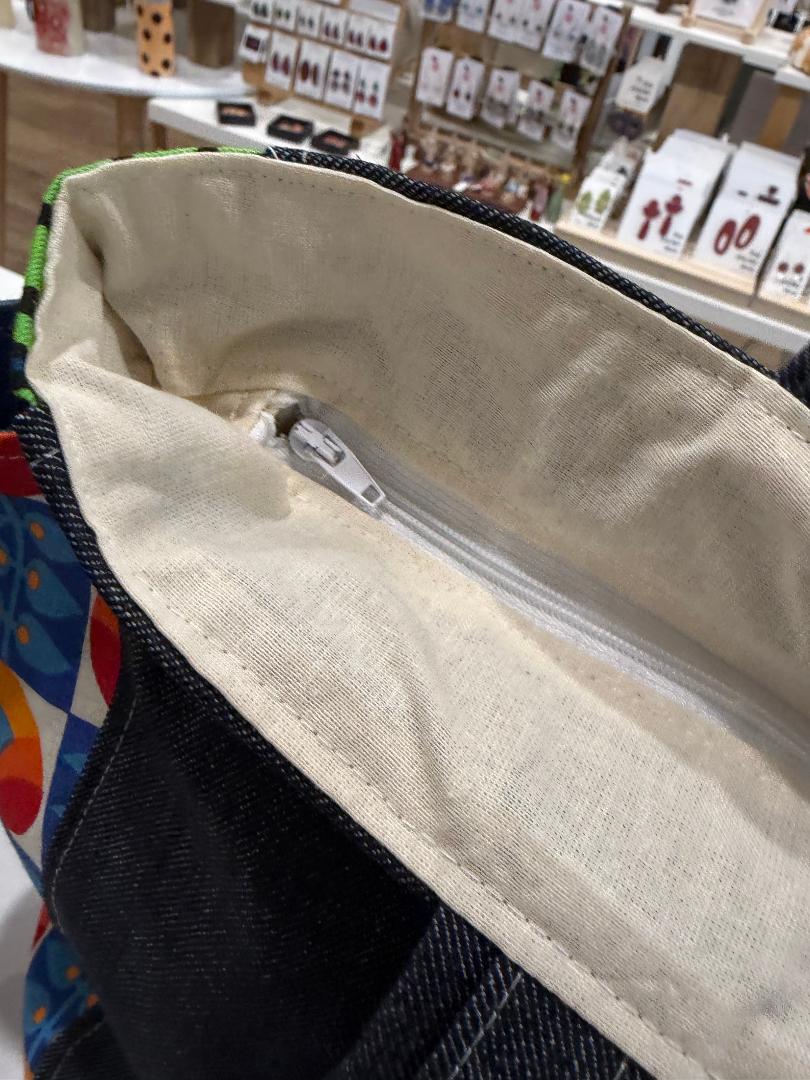 gorgeous denim, vintage fabrics POPPY bag - violetclothing - free postage