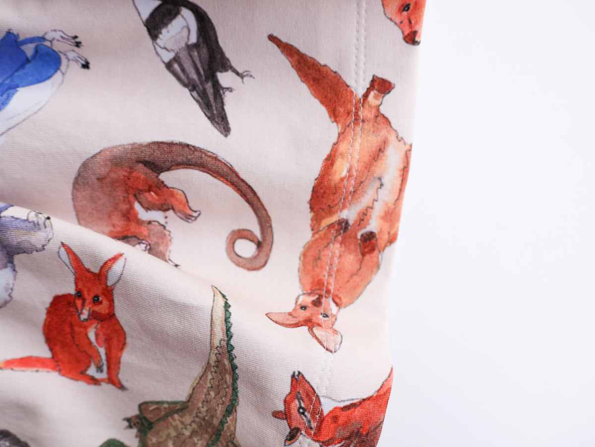Australian animals organic cotton dress 2026-27
