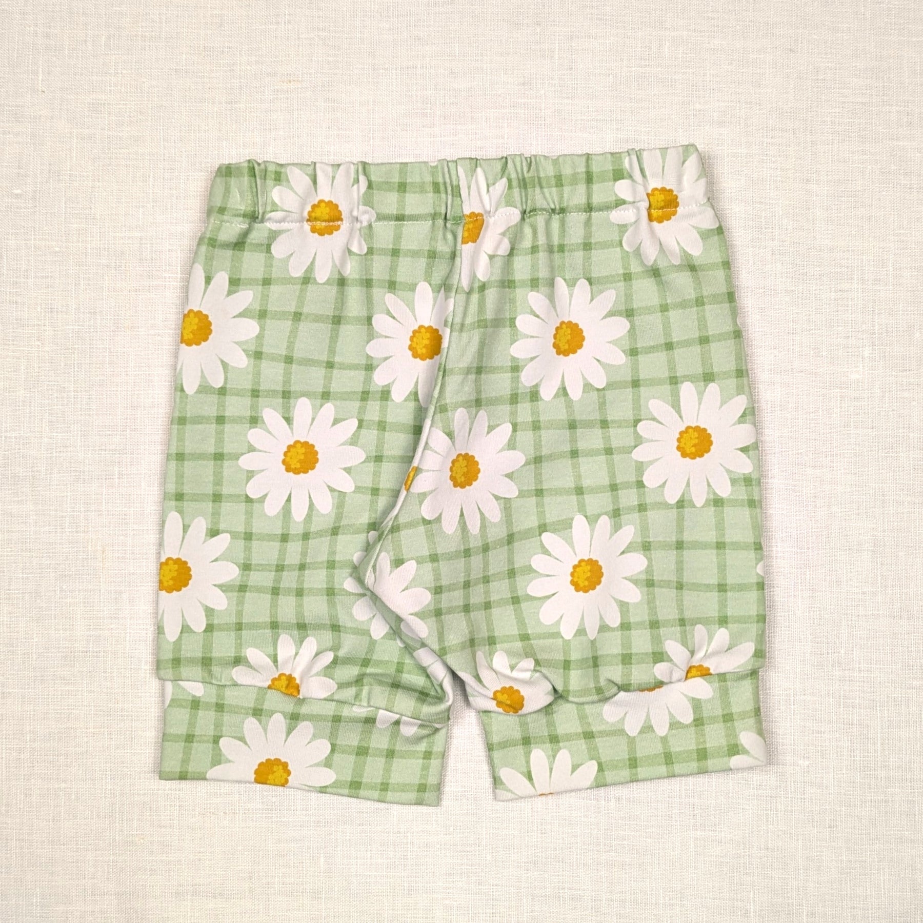 Handmade Shorts for active kids | Green Daisy Collection | size 1