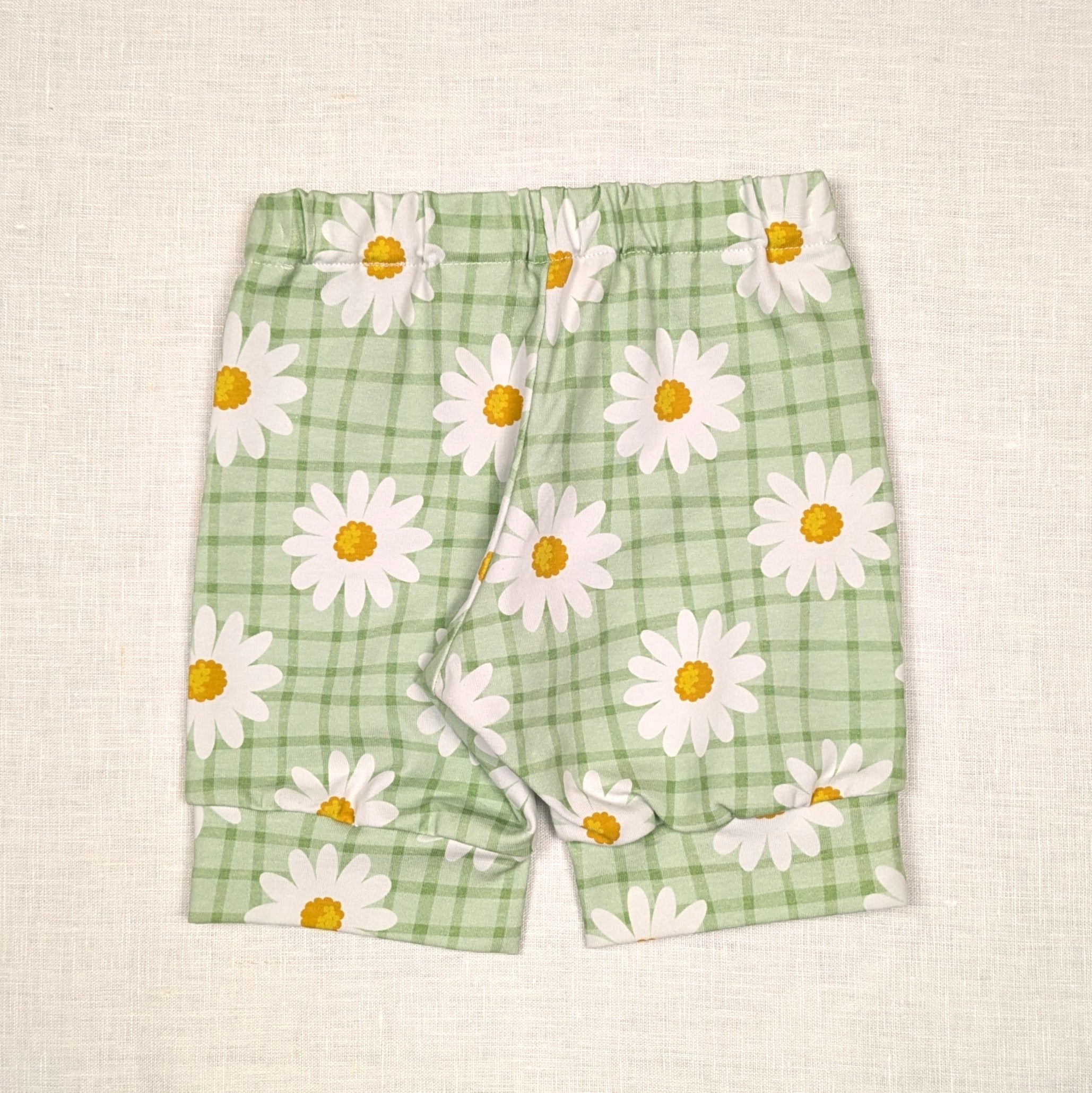 Handmade Shorts for active kids | Green Daisy Collection | size 1