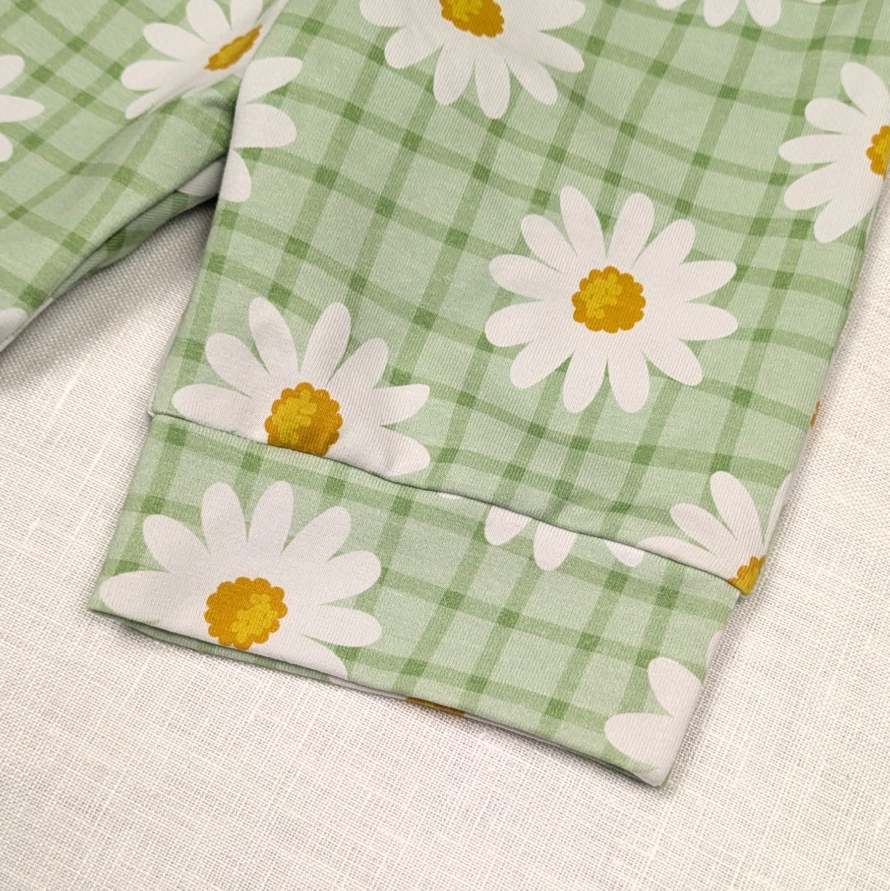 Handmade Shorts for active kids | Green Daisy Collection | size 1