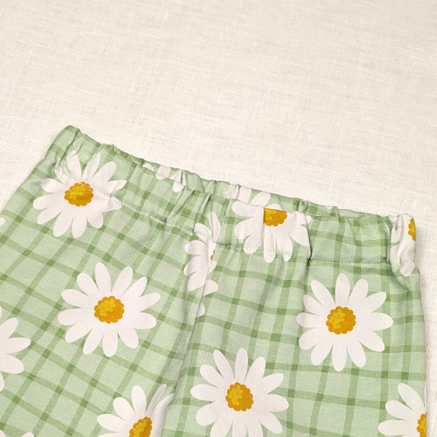 Handmade Shorts for active kids | Green Daisy Collection | size 1