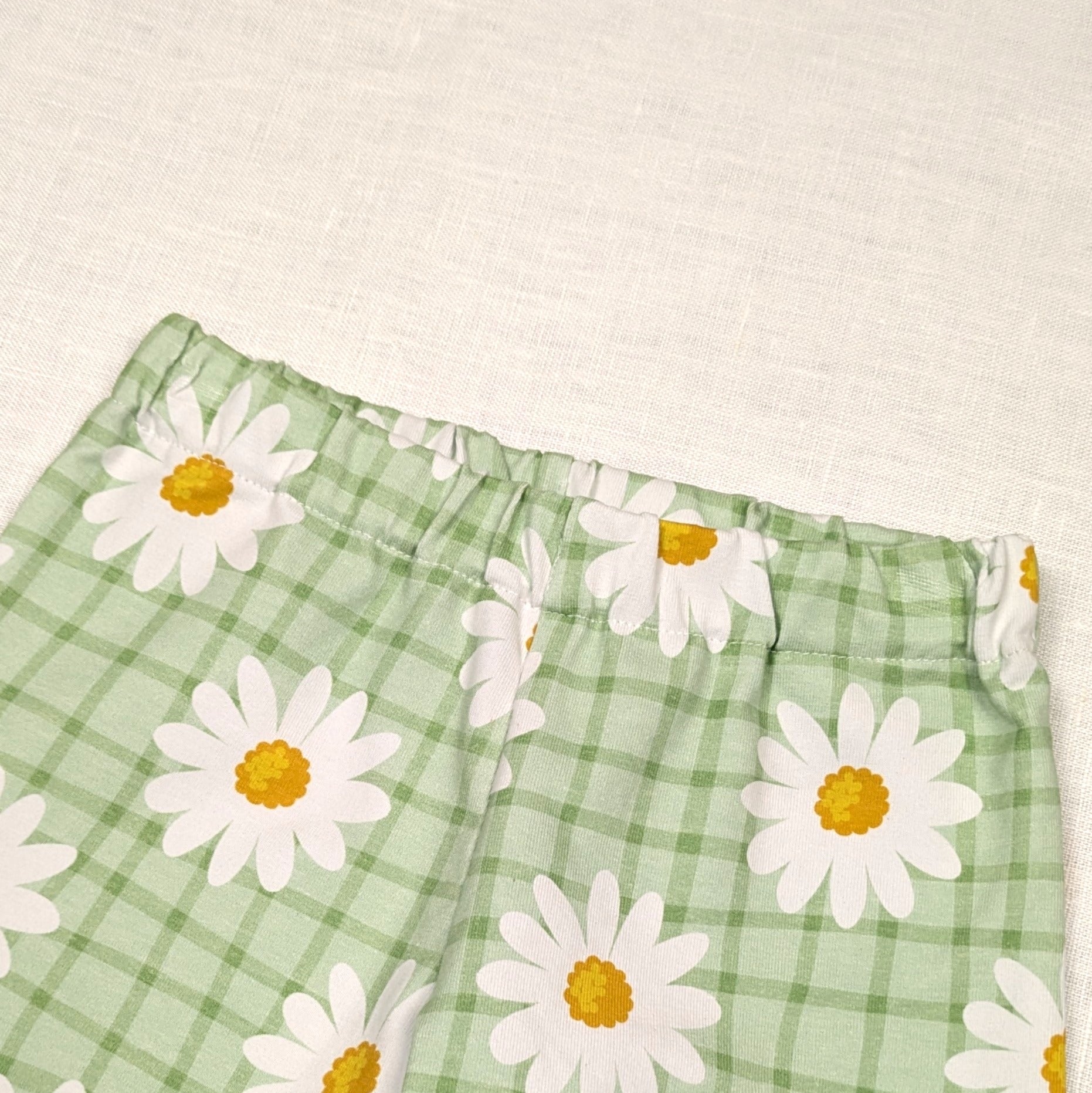Handmade Shorts for active kids | Green Daisy Collection | size 1