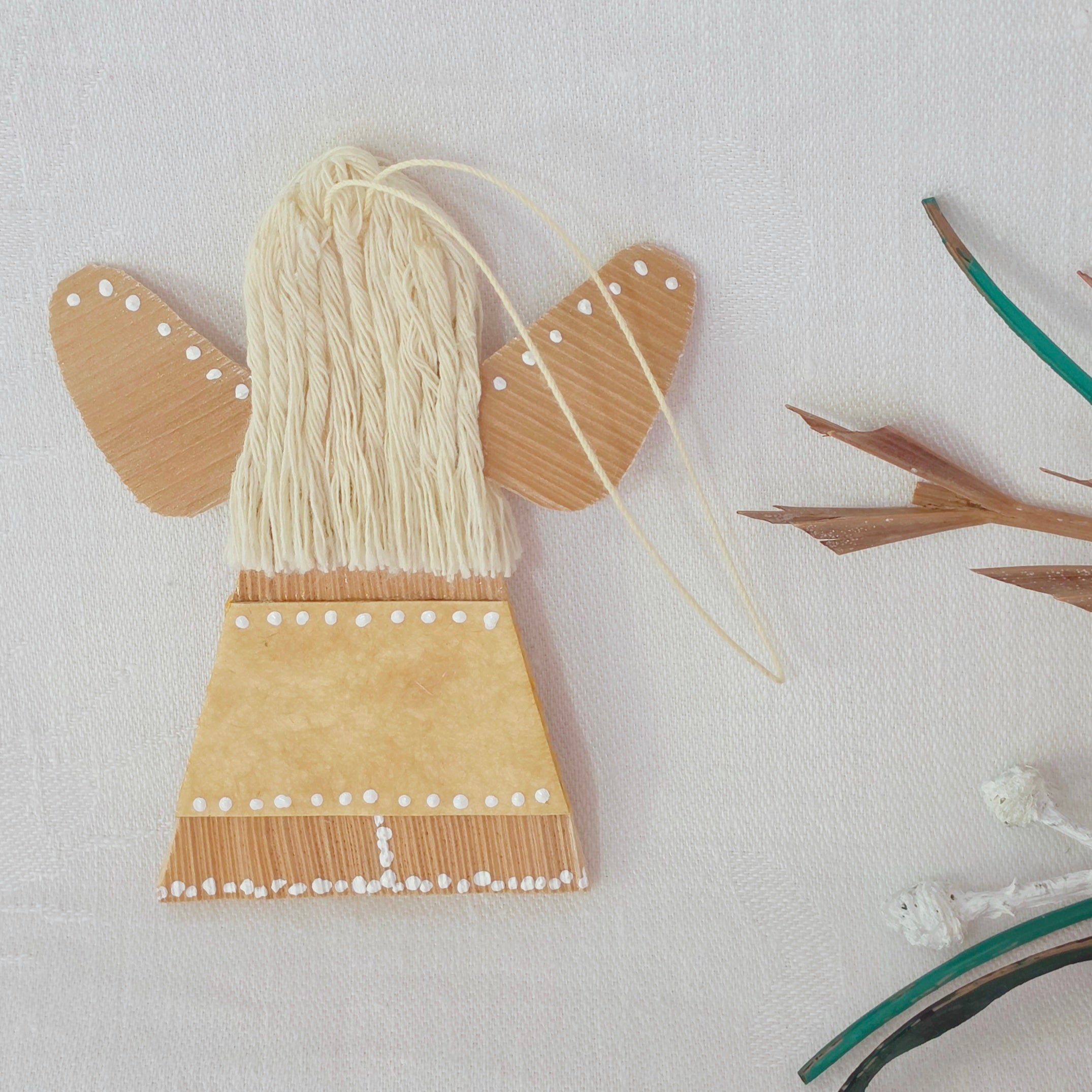 Hello - Palm Angel, Ornament Gift Pack, white dots