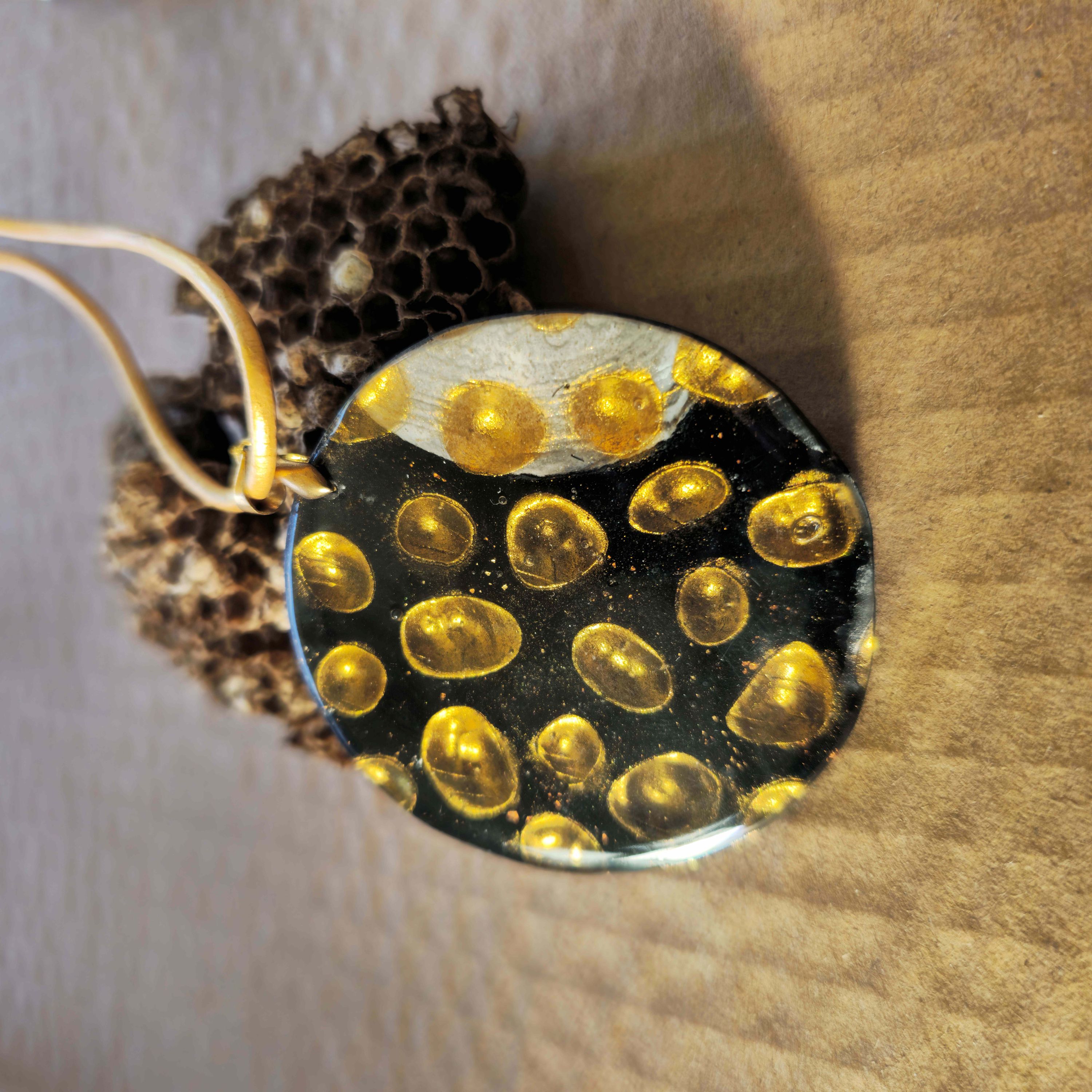 LUNAR ECHO PENDANT - ARTISAN POLYMER CLAY