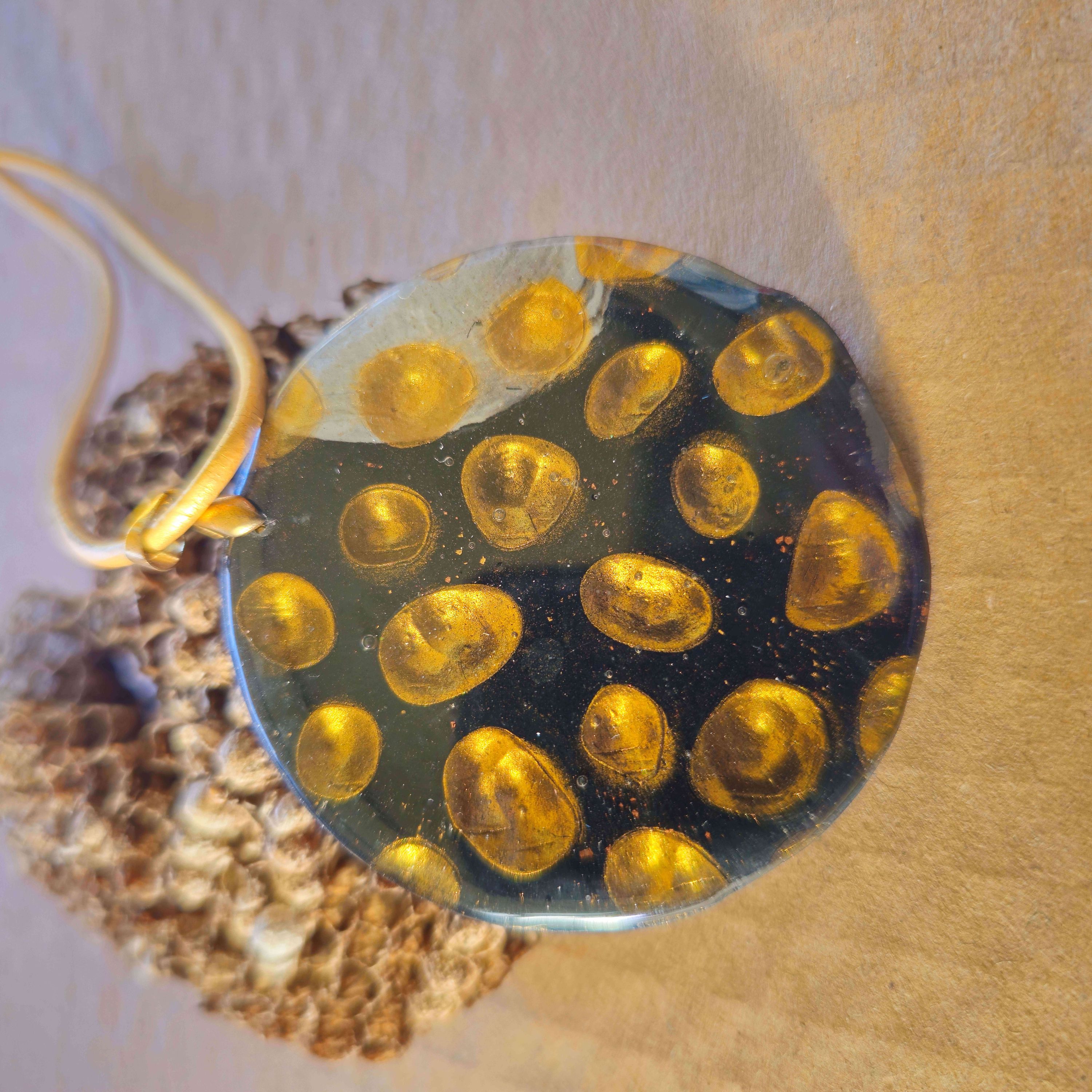 LUNAR ECHO PENDANT - ARTISAN POLYMER CLAY