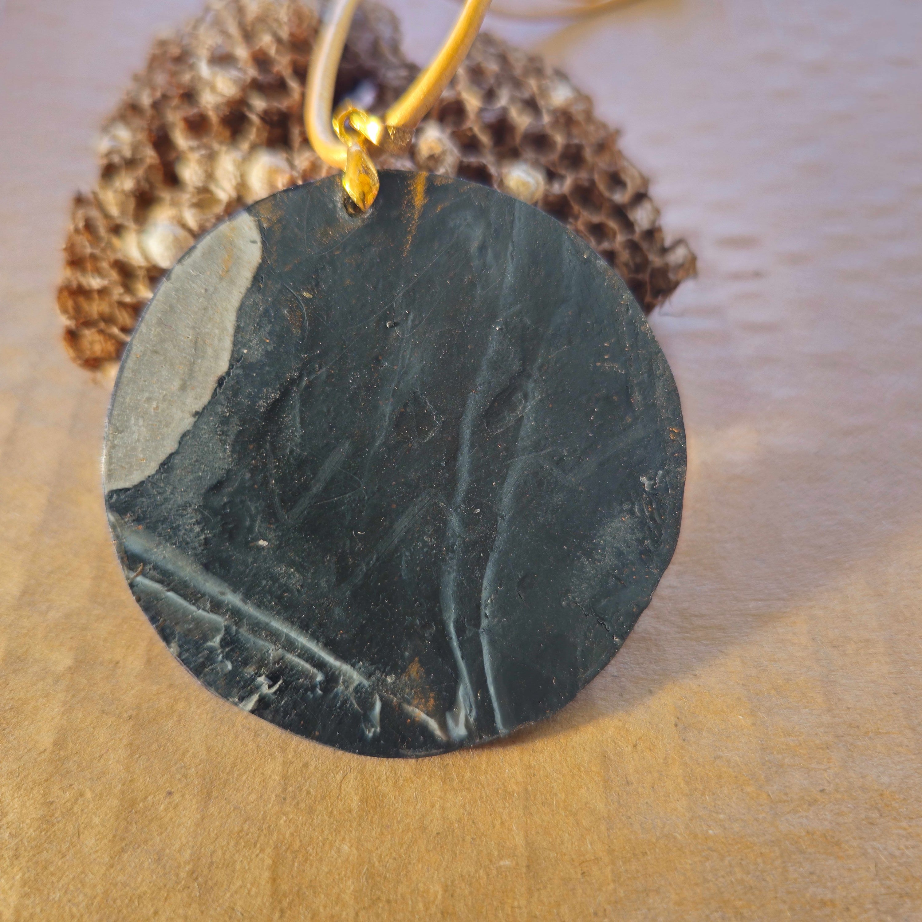 LUNAR ECHO PENDANT - ARTISAN POLYMER CLAY