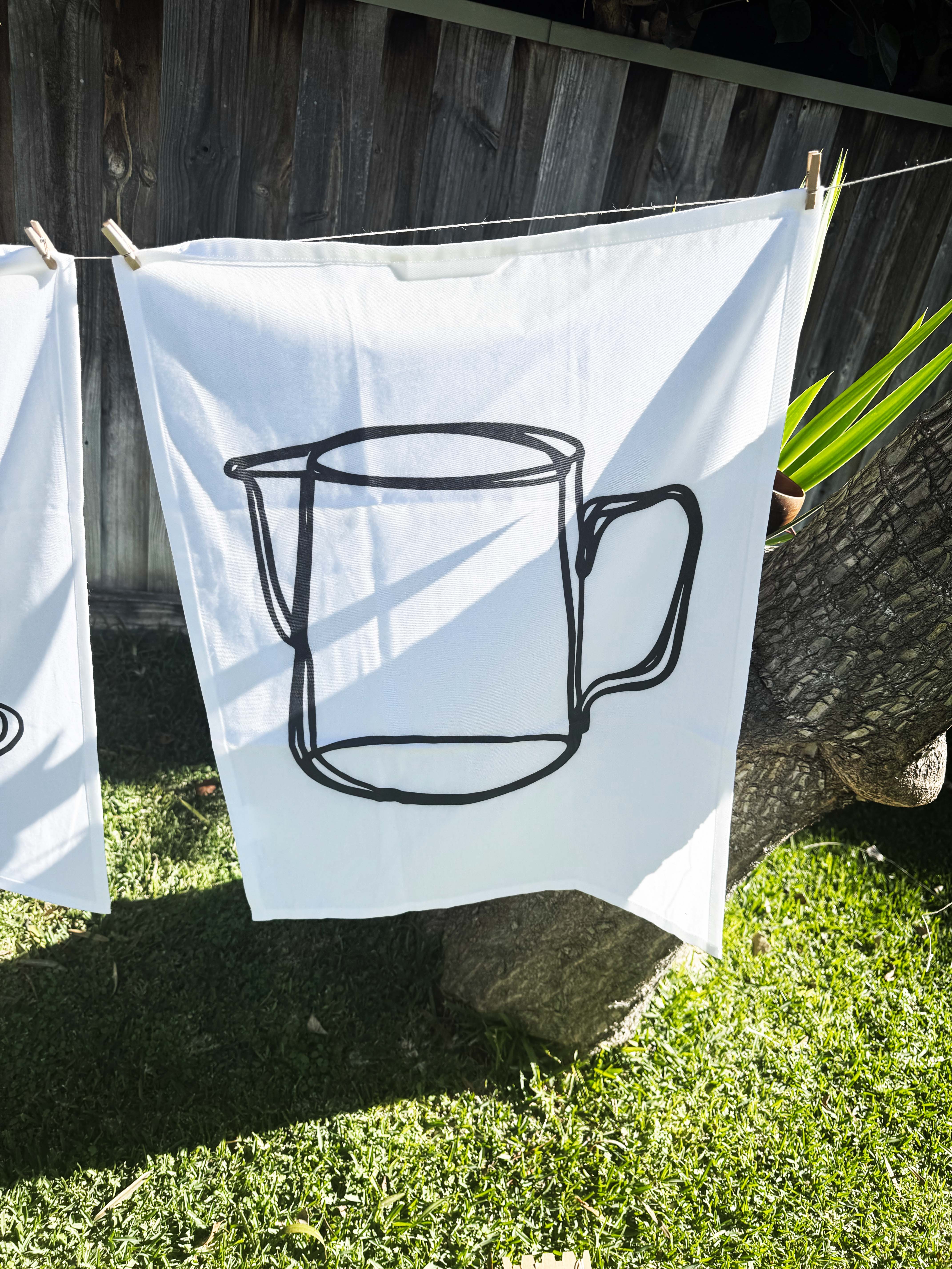 Pack of 3 Artist Designed Tea Towels - 100% Organic Cotton. Kitchen Studies 1, 2 and 3
