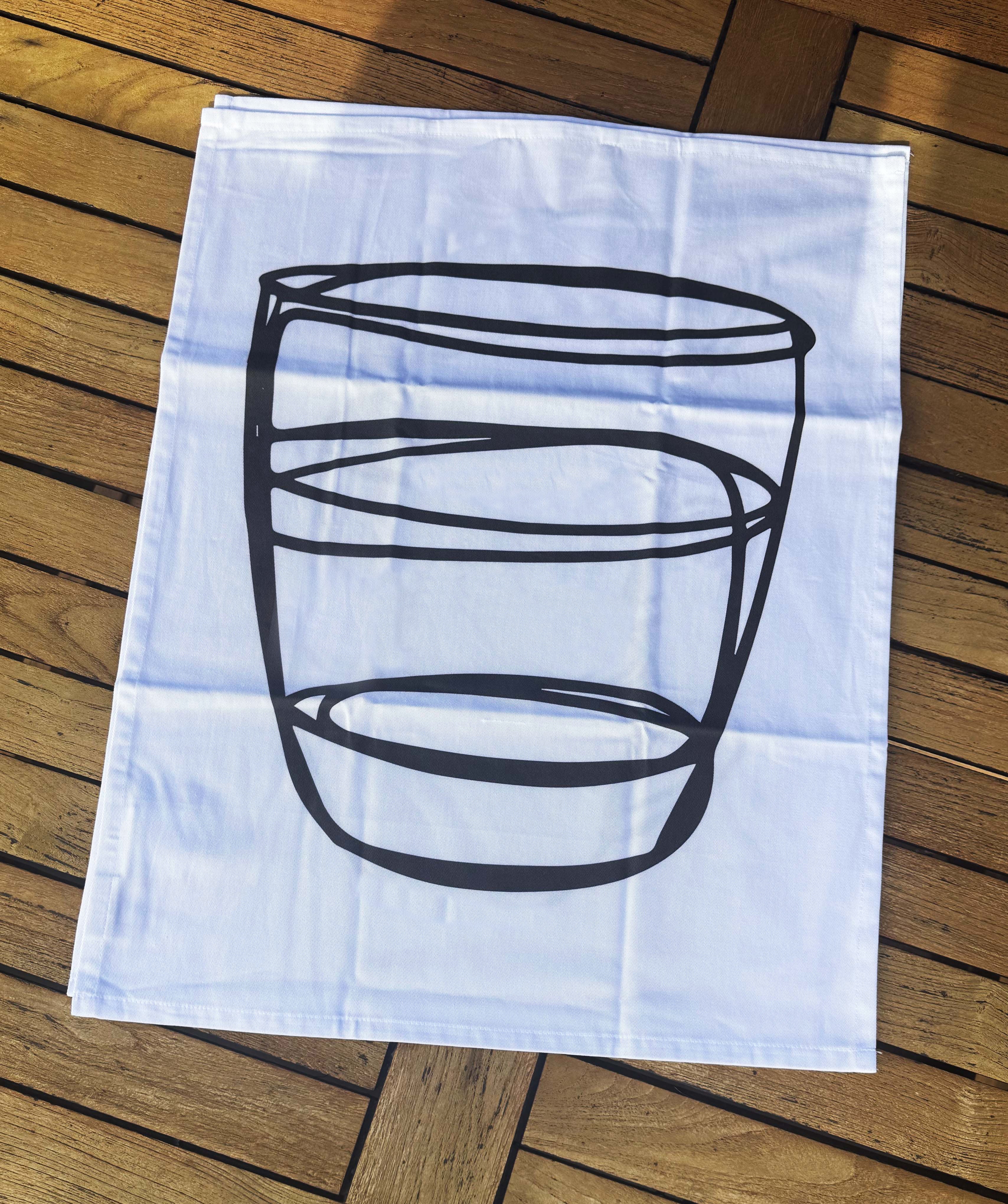 Pack of 3 Artist Designed Tea Towels - 100% Organic Cotton. Kitchen Studies 1, 2 and 3