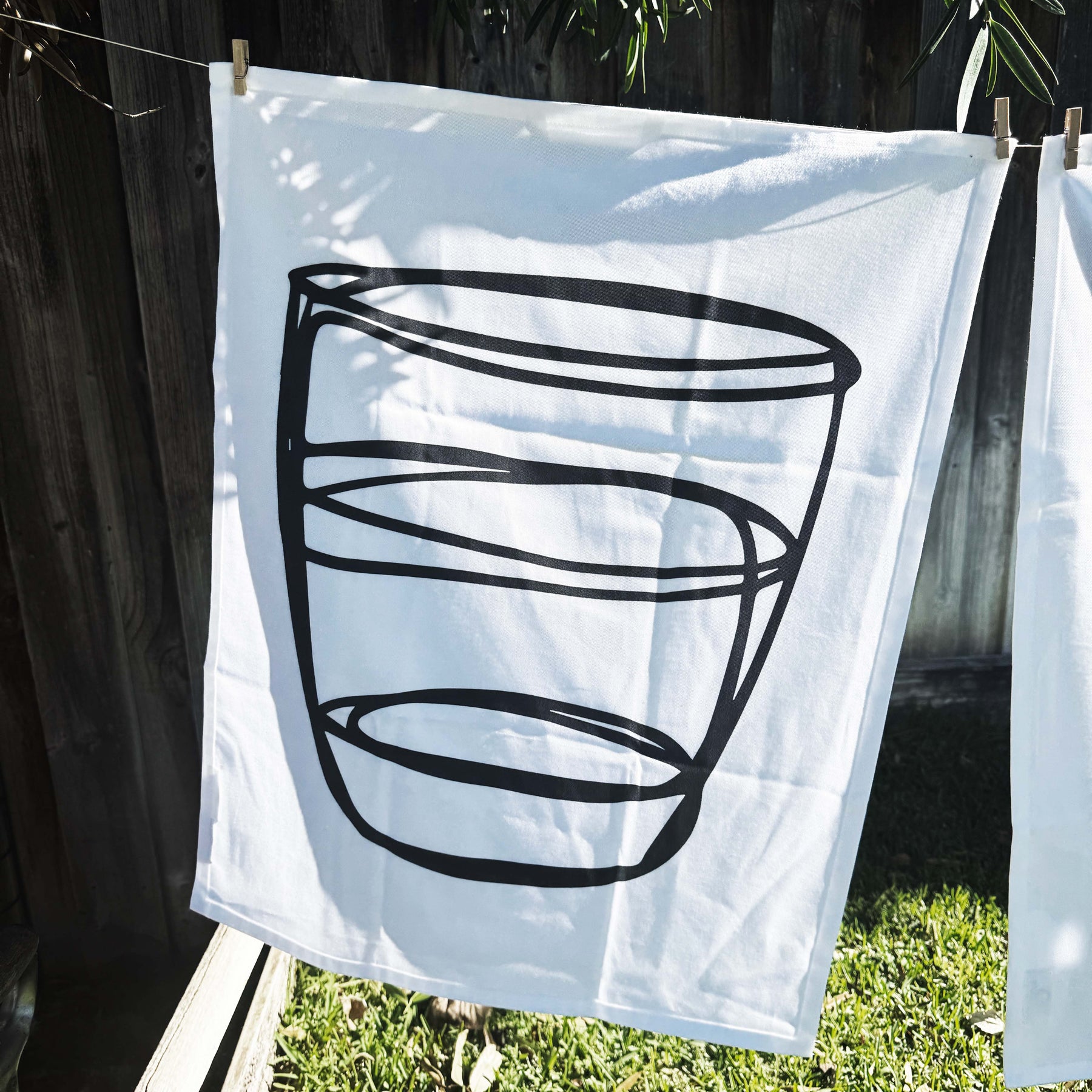 Pack of 3 Artist Designed Tea Towels - 100% Organic Cotton. Kitchen Studies 1, 2 and 3