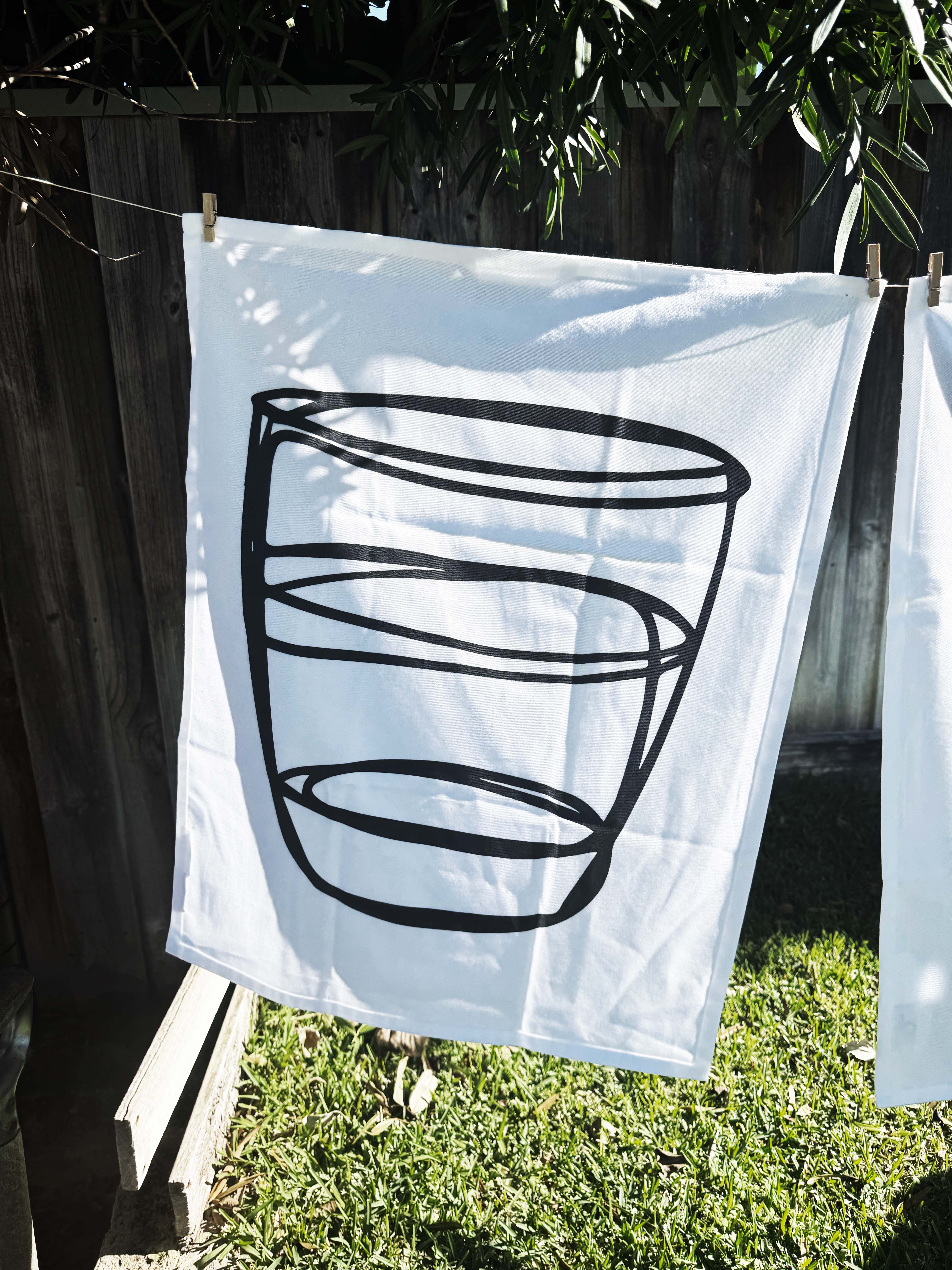 Pack of 3 Artist Designed Tea Towels - 100% Organic Cotton. Kitchen Studies 1, 2 and 3