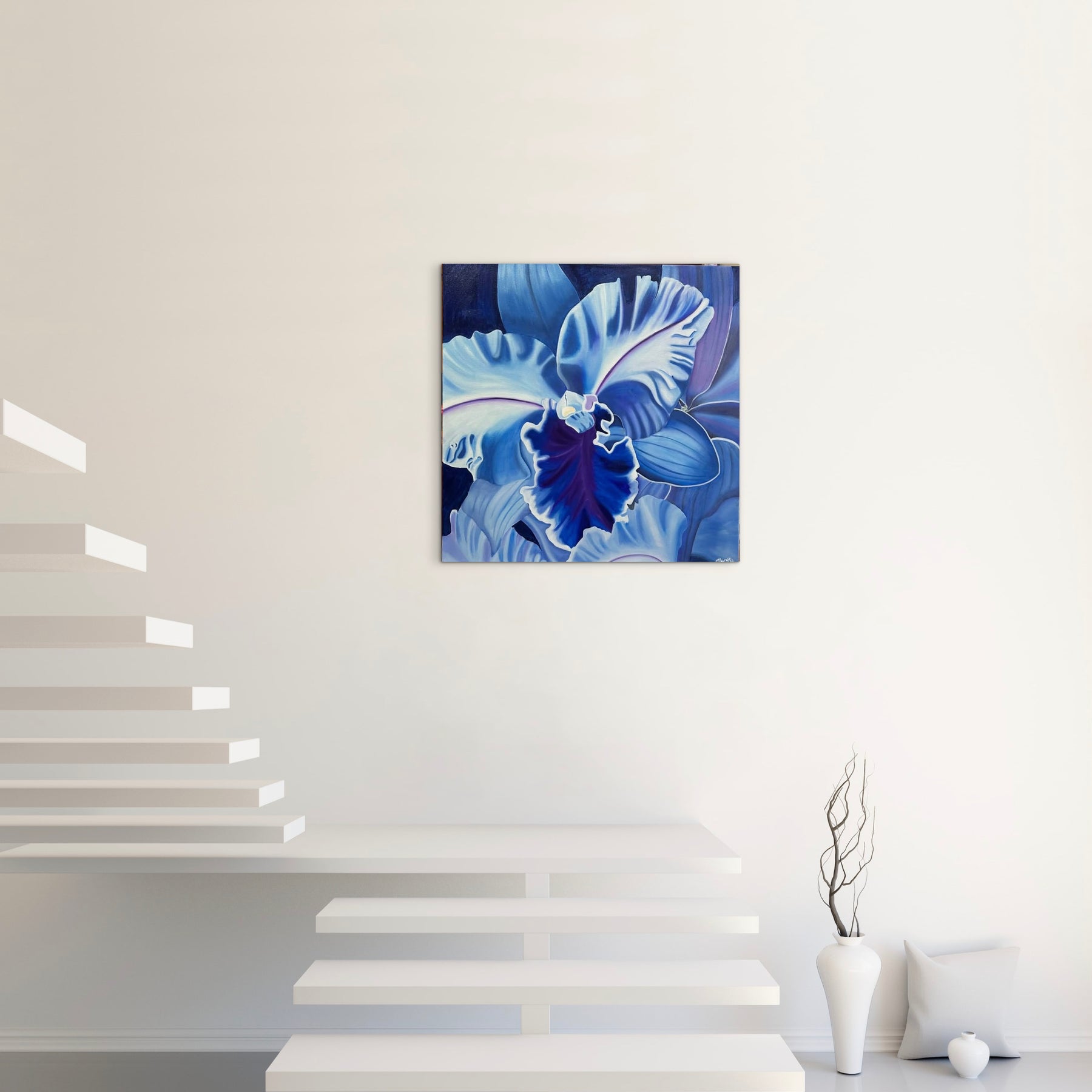 "Azure Whisper" - Orchid - Original Oil Painting - Hand Painted