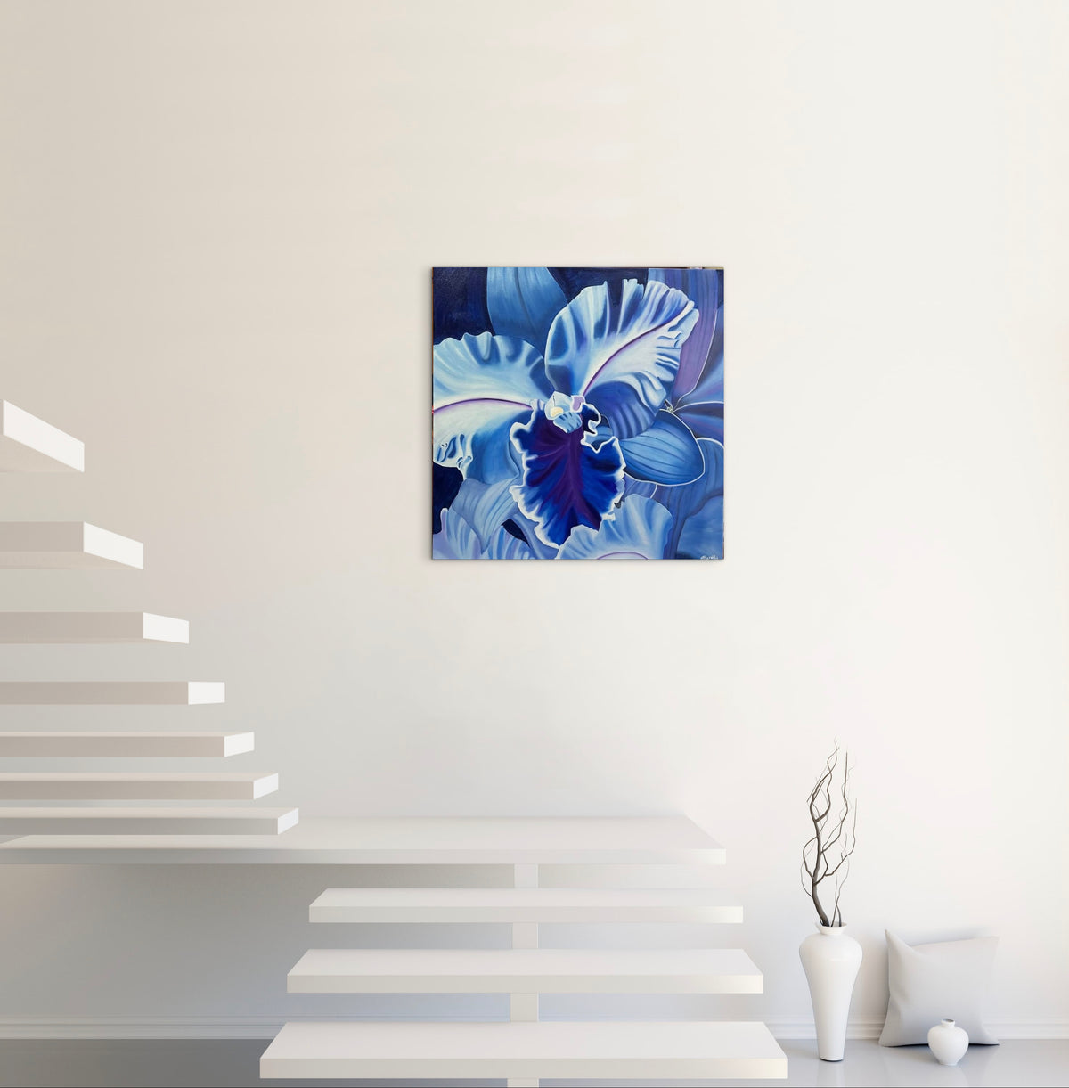 "Azure Whisper" - Orchid - Original Oil Painting - Hand Painted