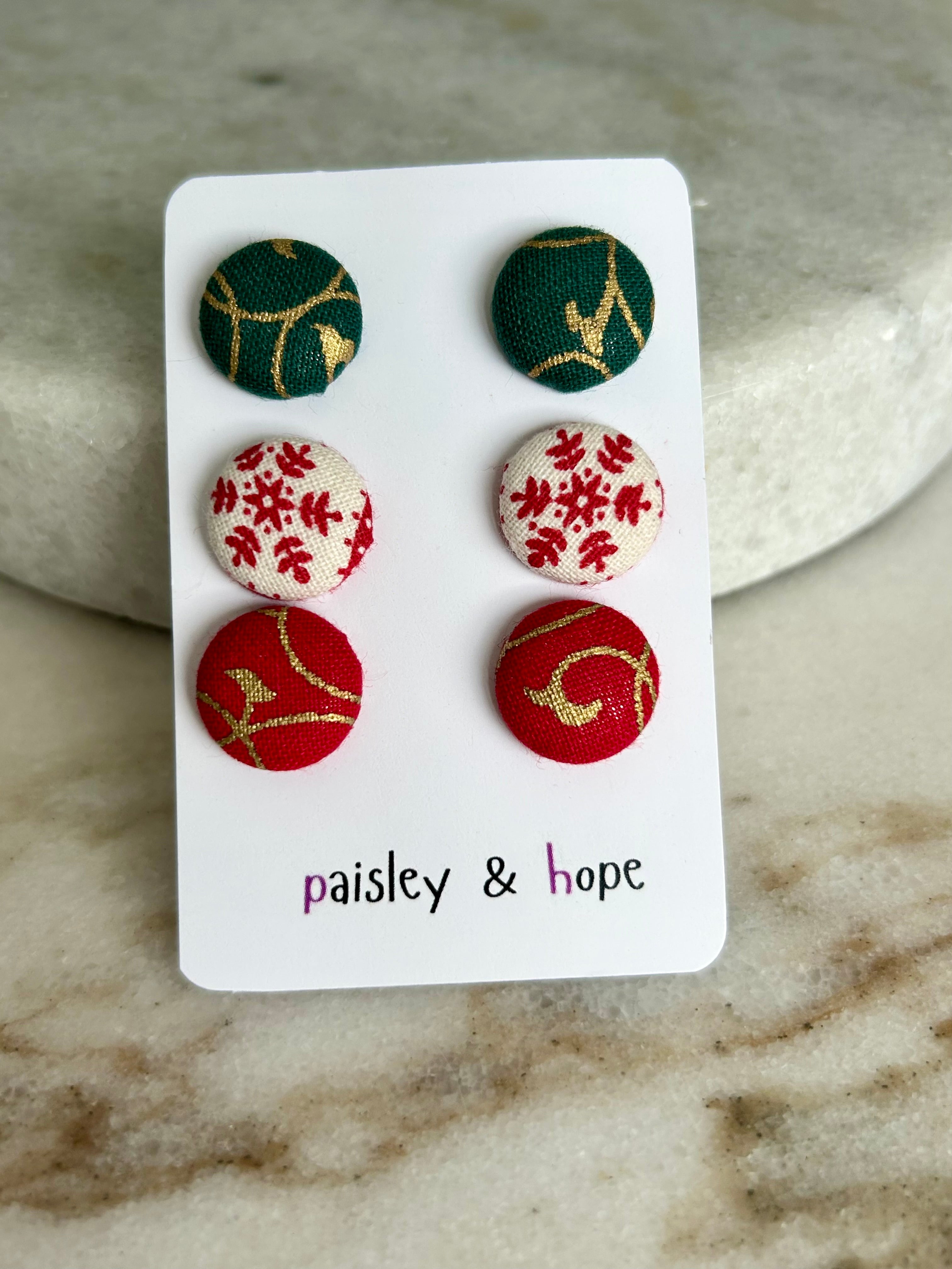 Polymer Clay Christmas Stud Pack - Choose design