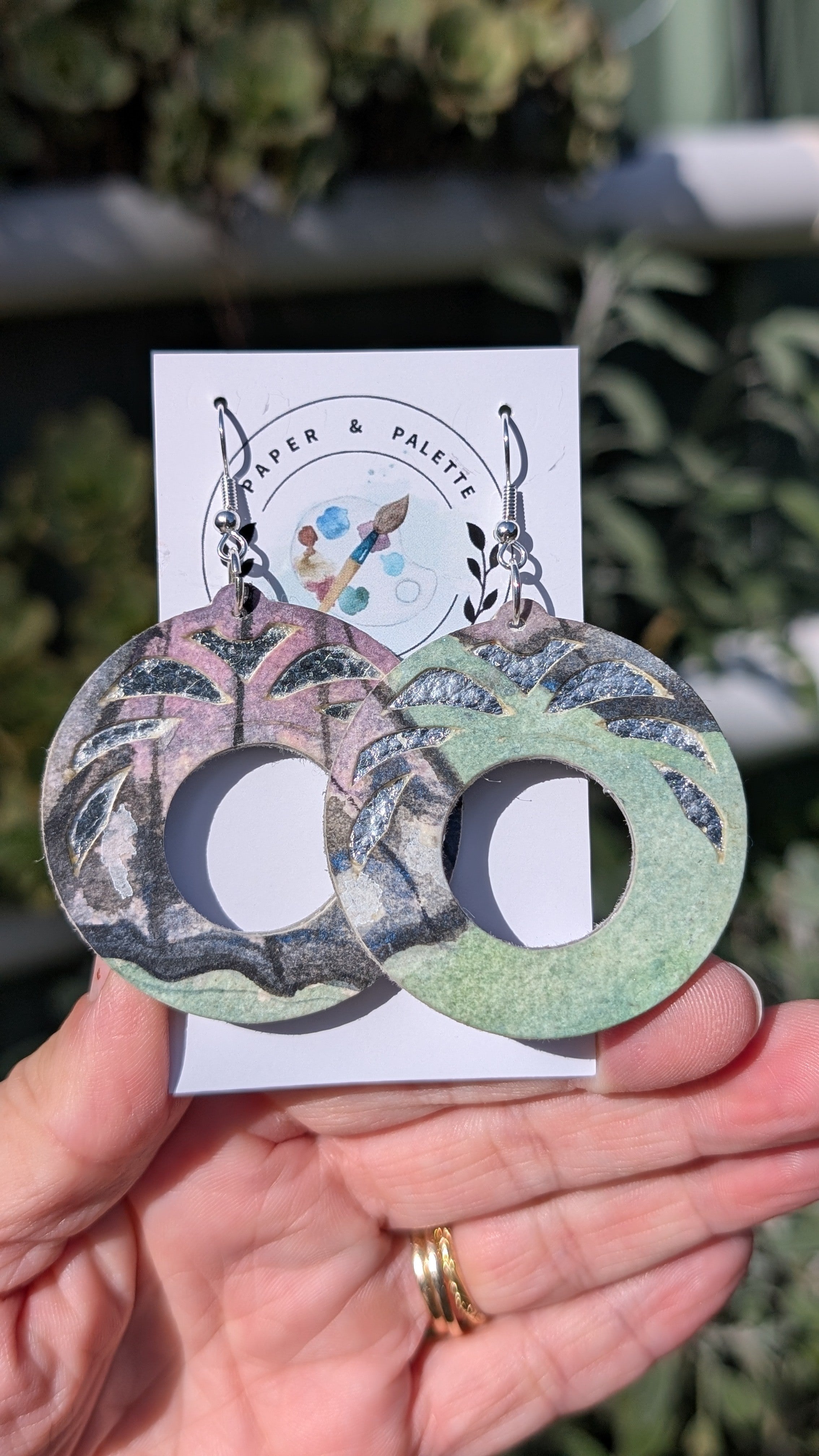 Butterfly Watercolour Earrings – Lightweight Paper Art Jewellery