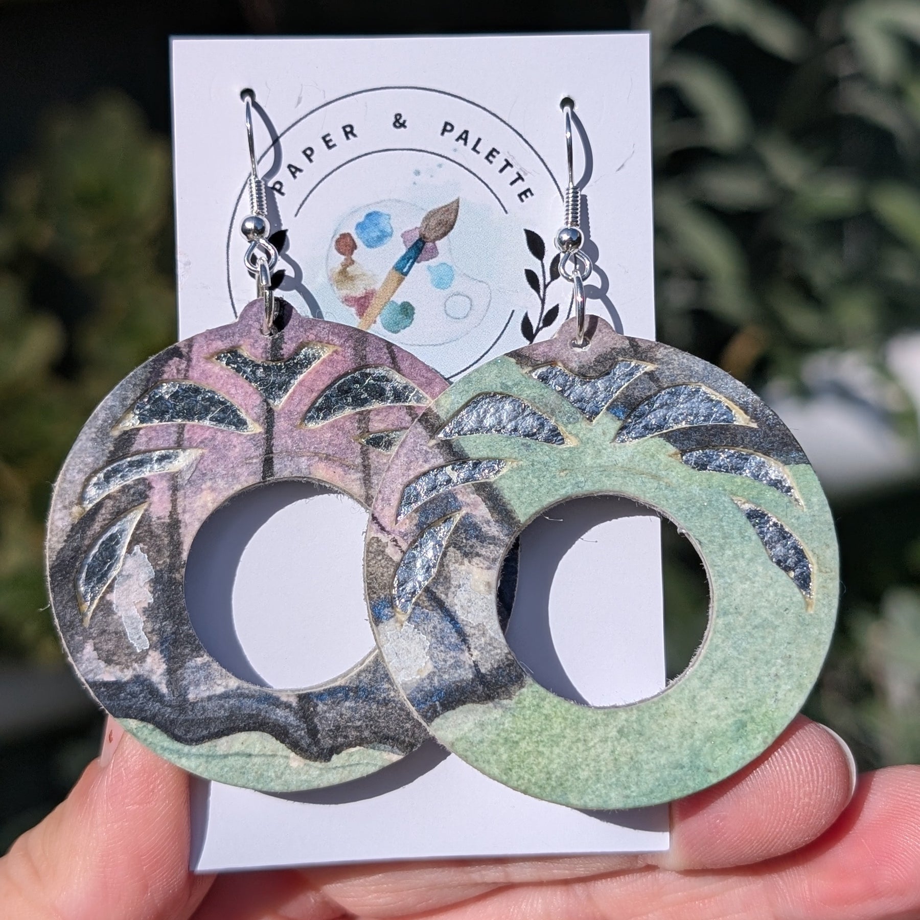 Butterfly Watercolour Earrings – Lightweight Paper Art Jewellery