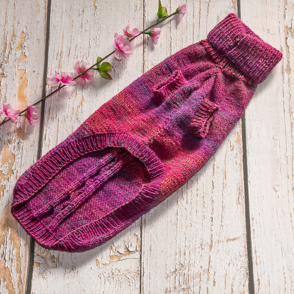 Pet Jumpers - 100% Wool, Hand Knitted Dog or Cat Jumpers - Single Cable Design