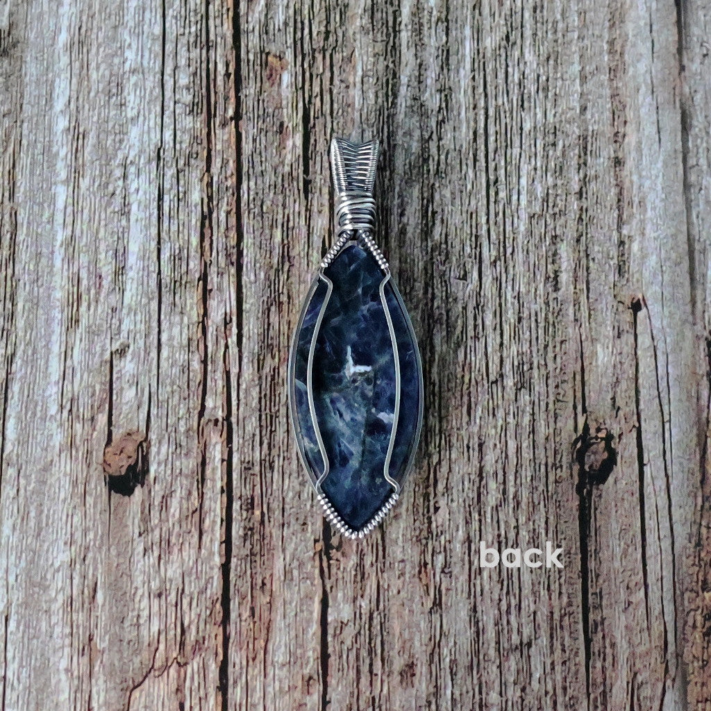 Sterling Silver Sodalite Pendant ~ Talisman of Insight