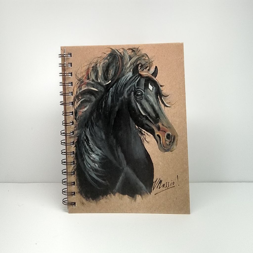 Horse Handpainted Notebooks/Journal. Lined.