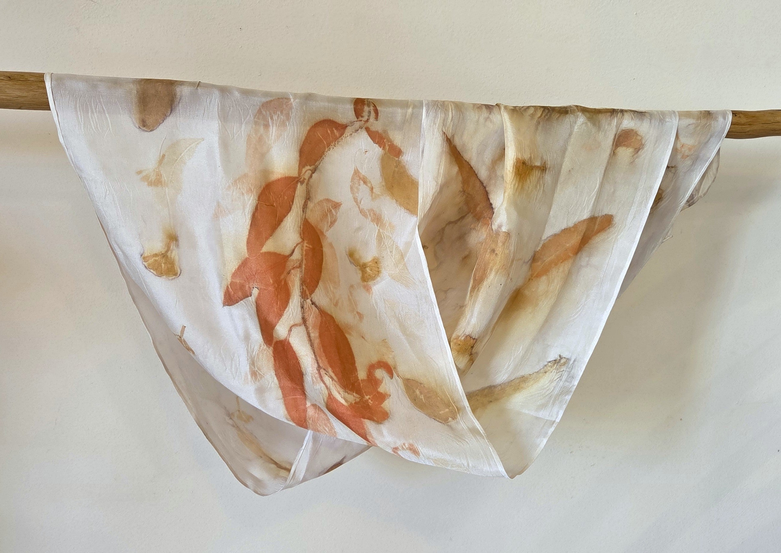 The Ember - Pure Silk Ecoprint Scarf