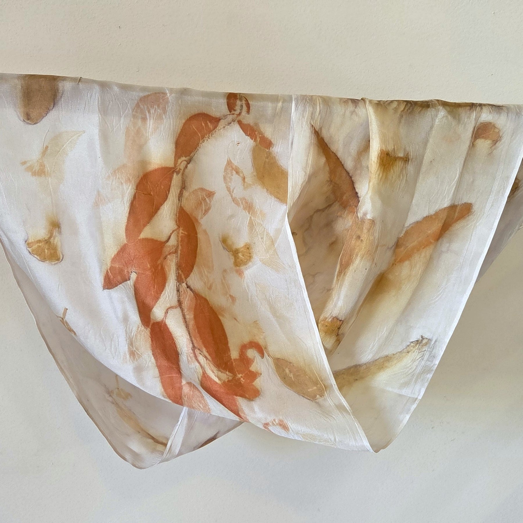 The Ember - Pure Silk Ecoprint Scarf
