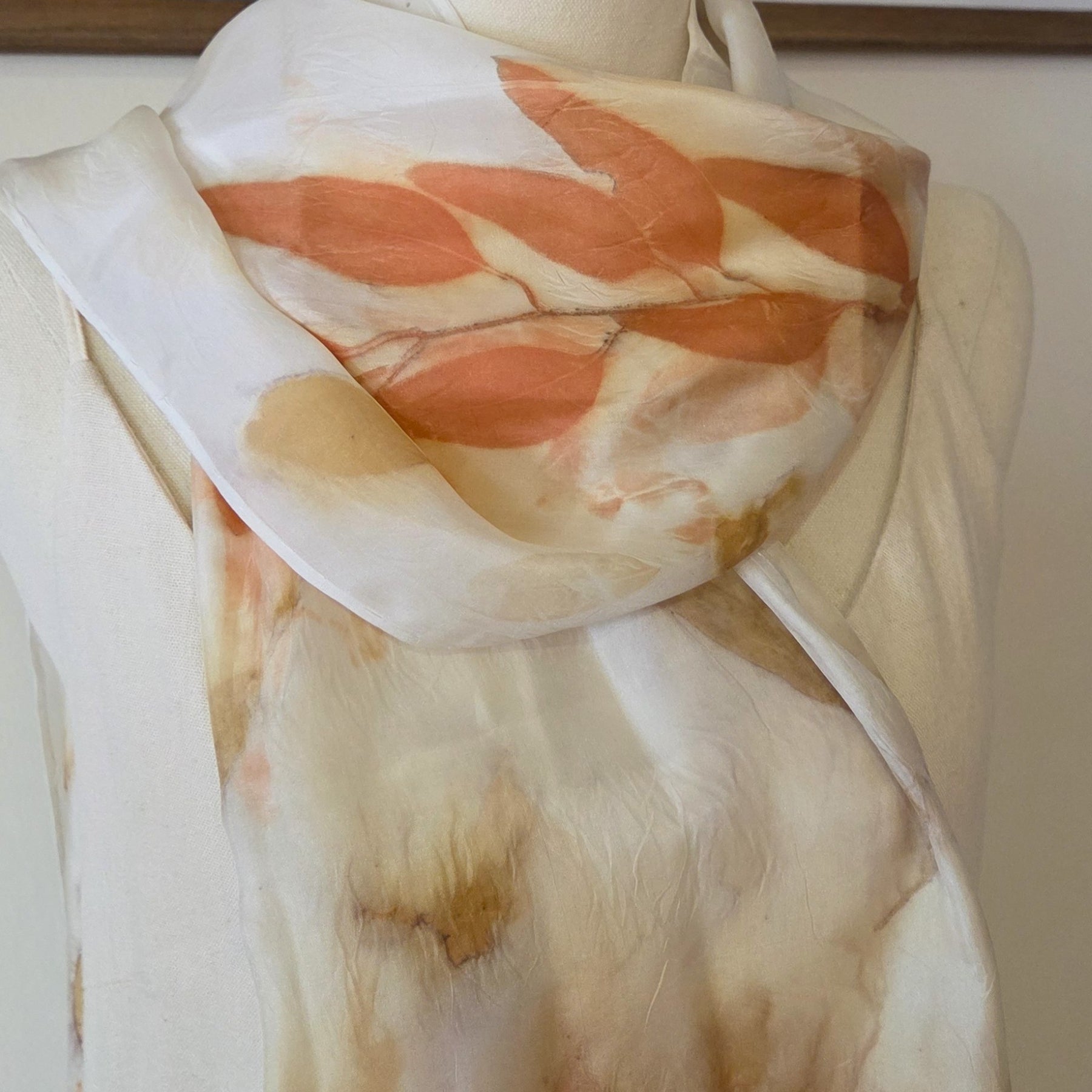 The Ember - Pure Silk Ecoprint Scarf