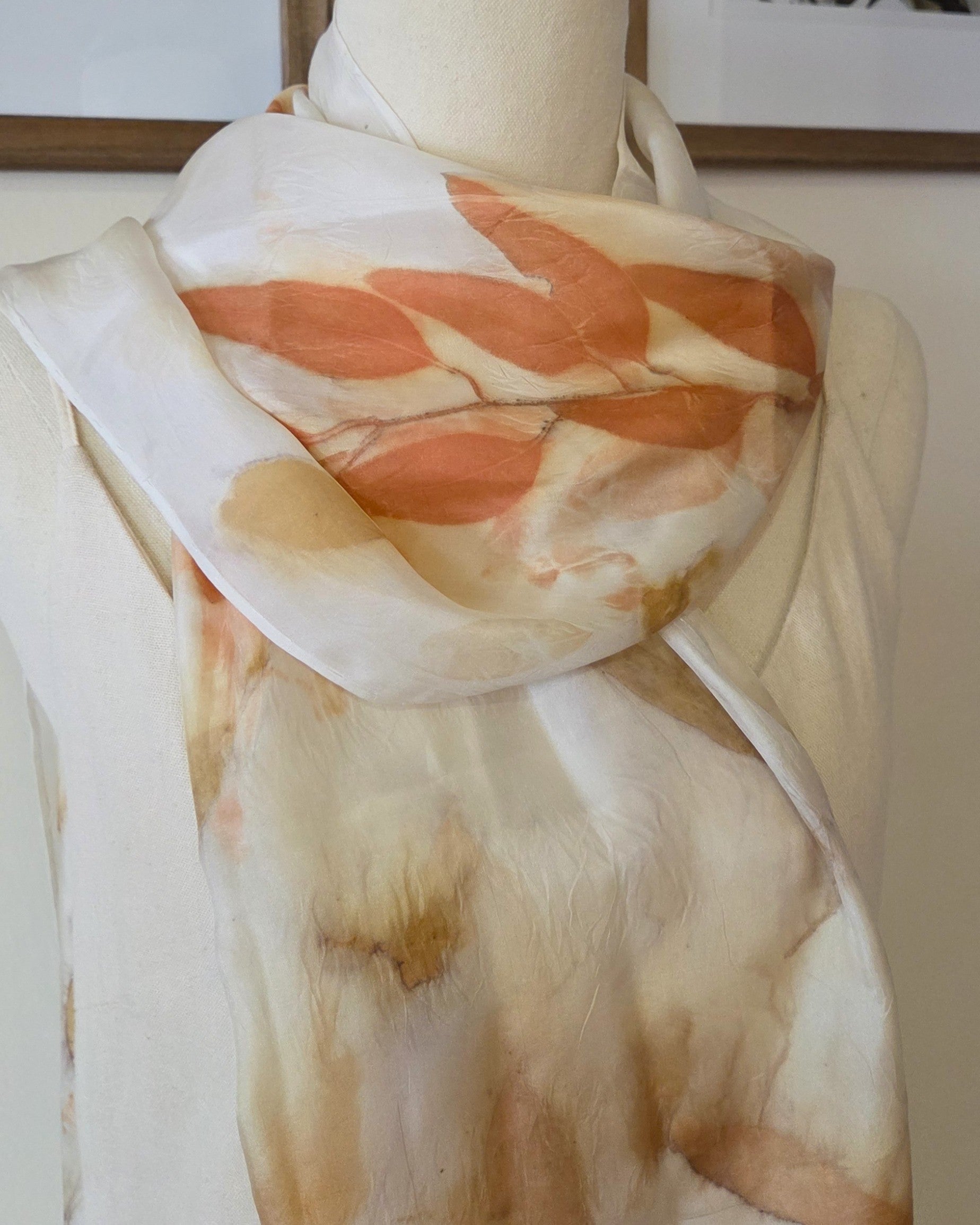 The Ember - Pure Silk Ecoprint Scarf