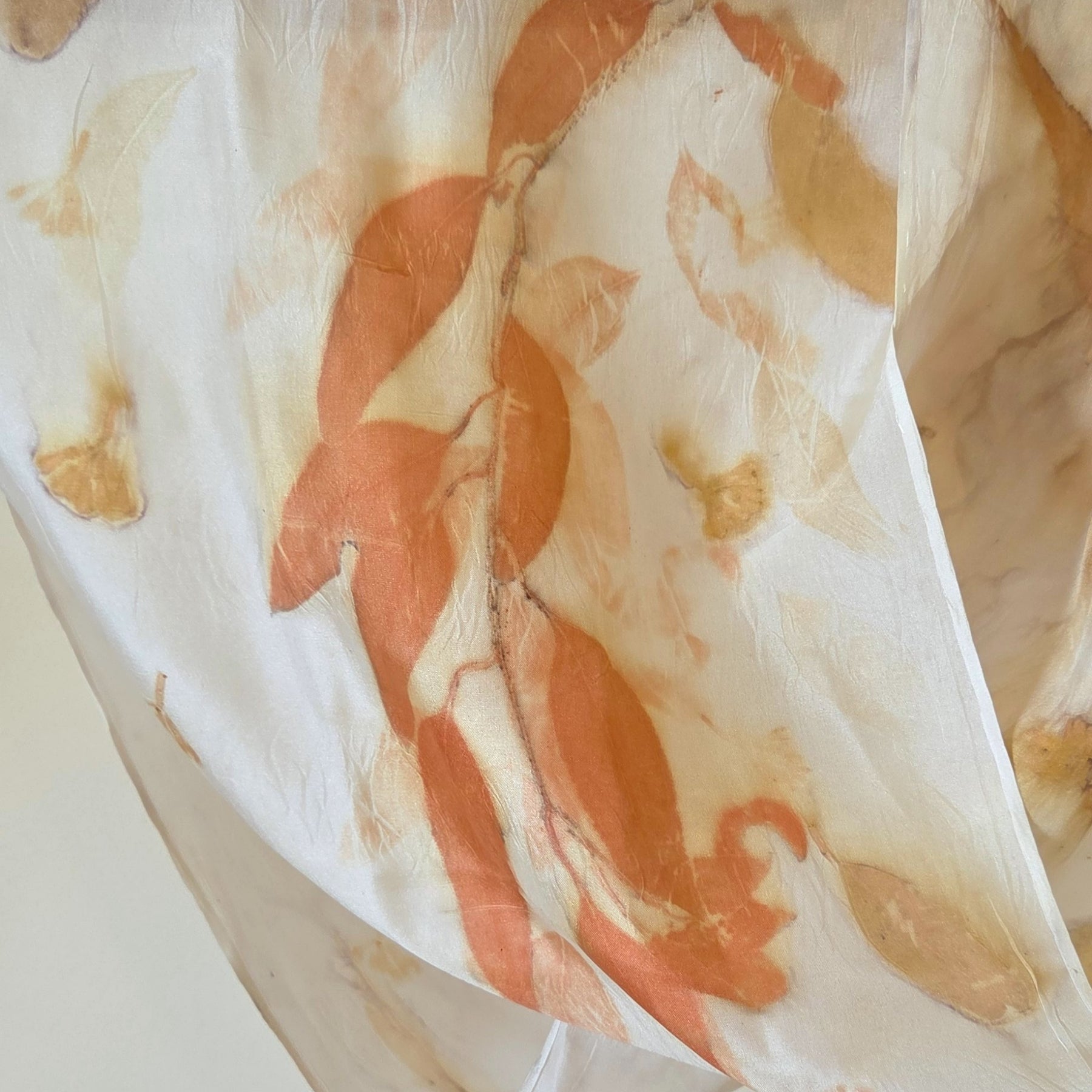 The Ember - Pure Silk Ecoprint Scarf
