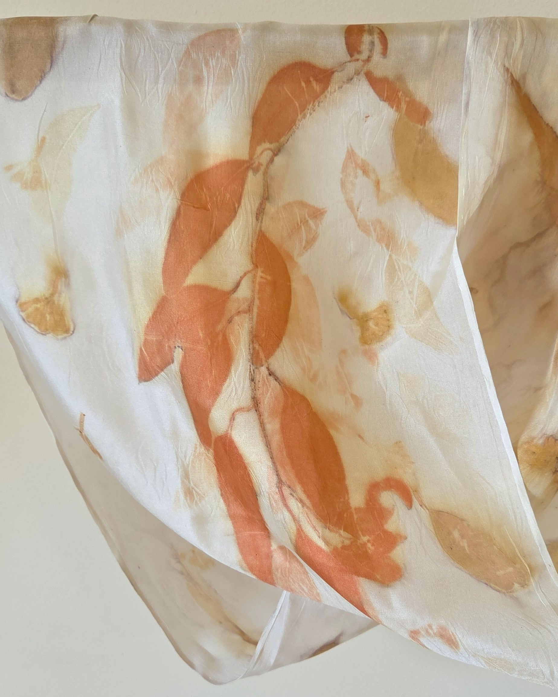 The Ember - Pure Silk Ecoprint Scarf