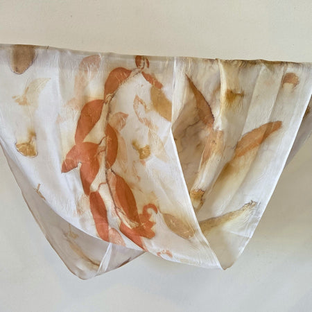 The Ember - Pure Silk Ecoprint Scarf