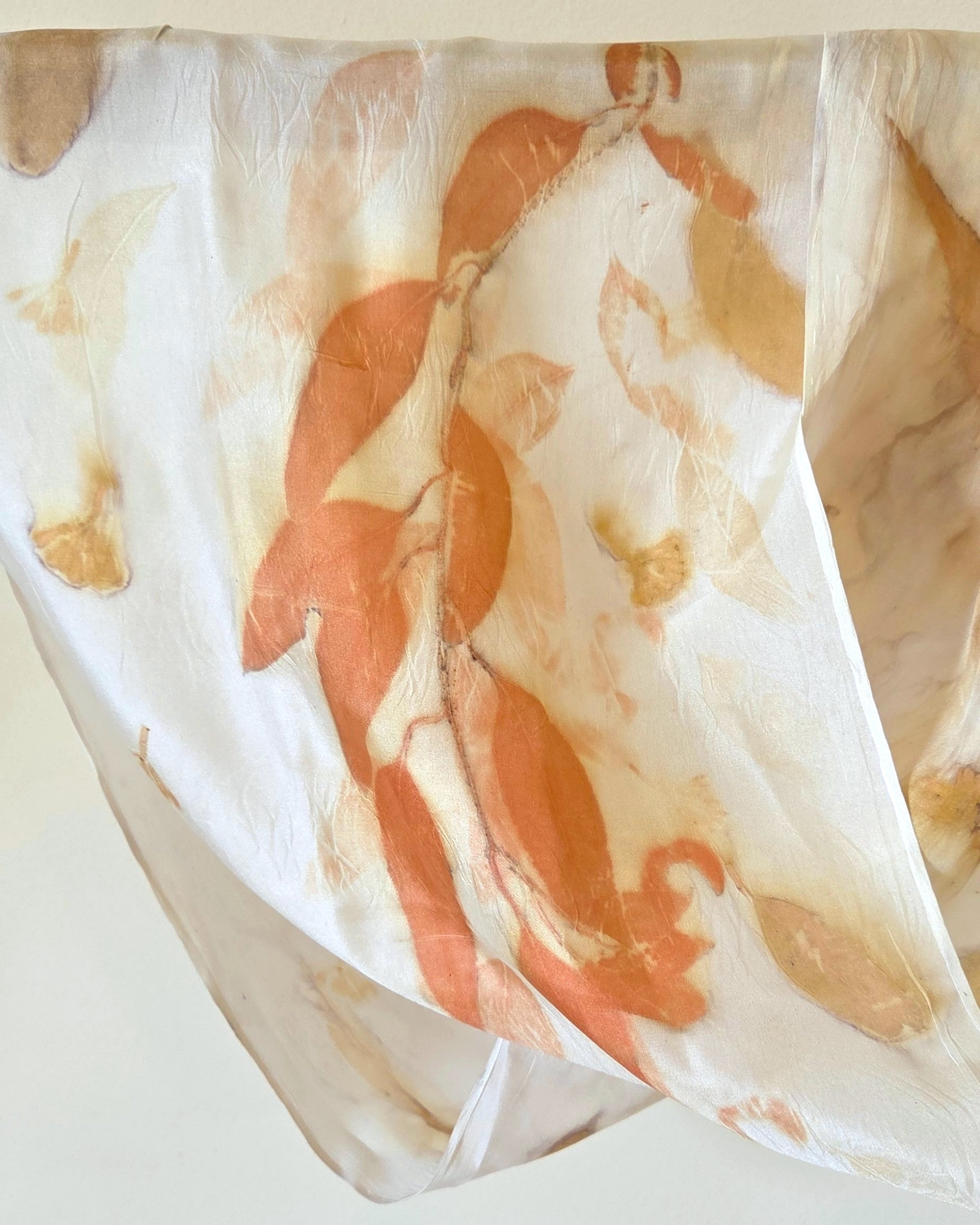 The Ember - Pure Silk Ecoprint Scarf