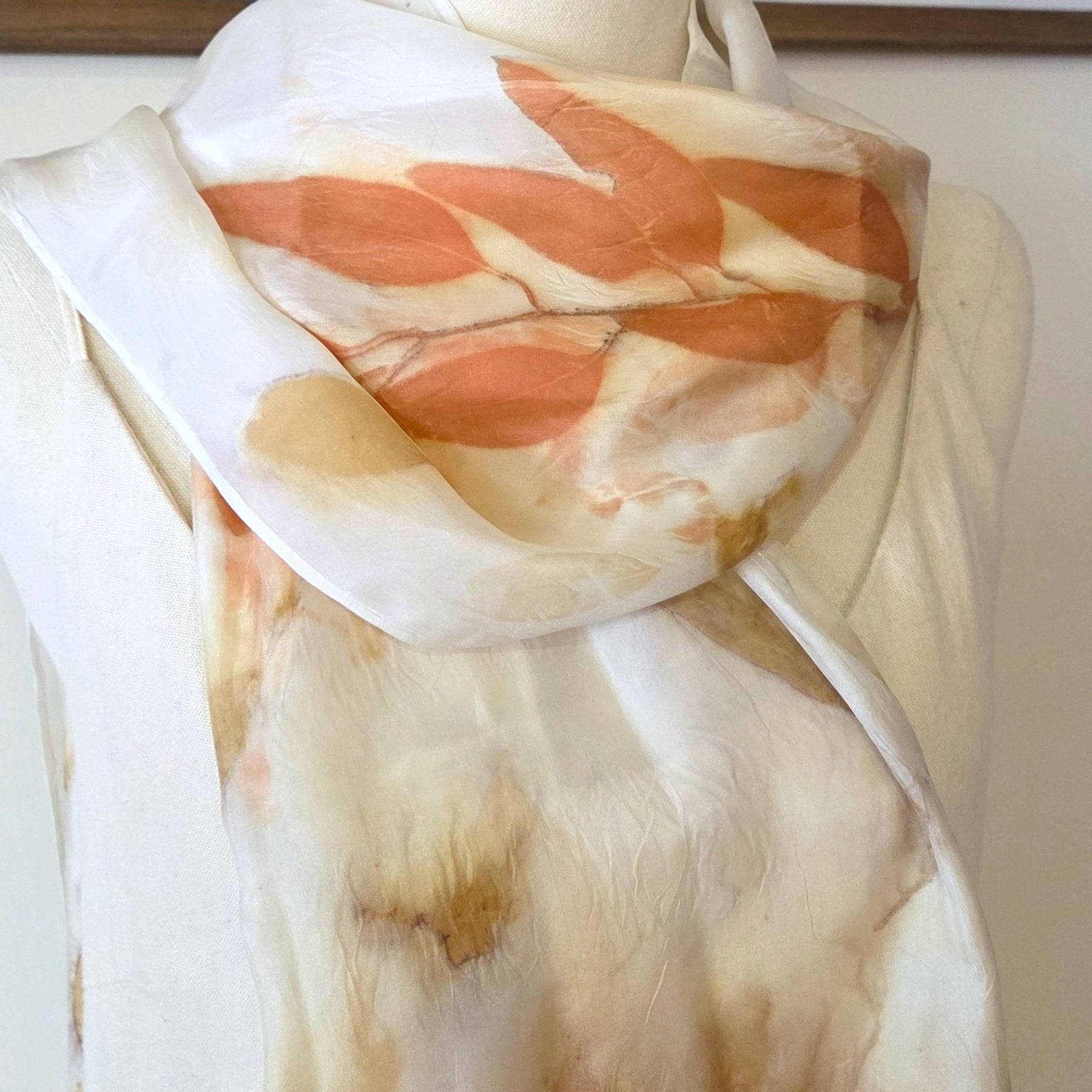 The Ember - Pure Silk Ecoprint Scarf