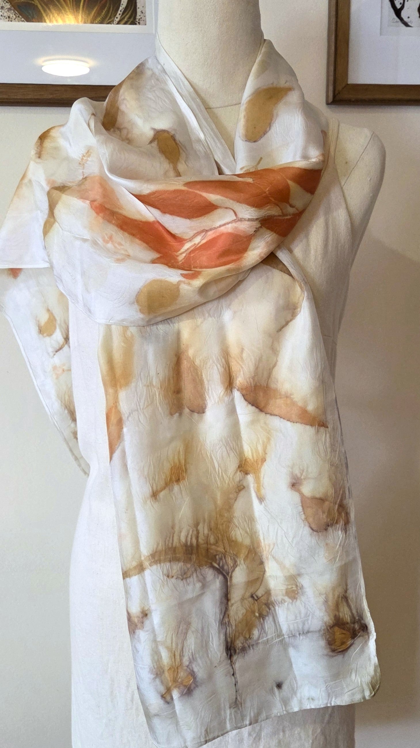 The Ember - Pure Silk Ecoprint Scarf