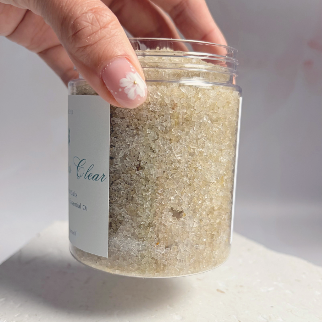 Eucalyptus Clear Bath Salt | Eucalyptus & Green Clay Mineral Bath Soak