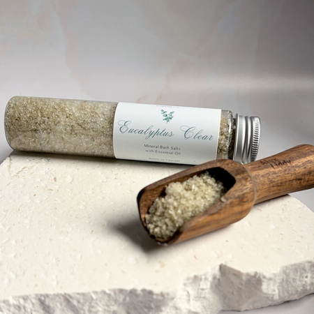 Eucalyptus Clear Bath Salt | Eucalyptus & Green Clay Mineral Bath Soak