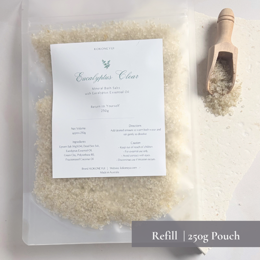 Eucalyptus Clear Bath Salt | Eucalyptus & Green Clay Mineral Bath Soak