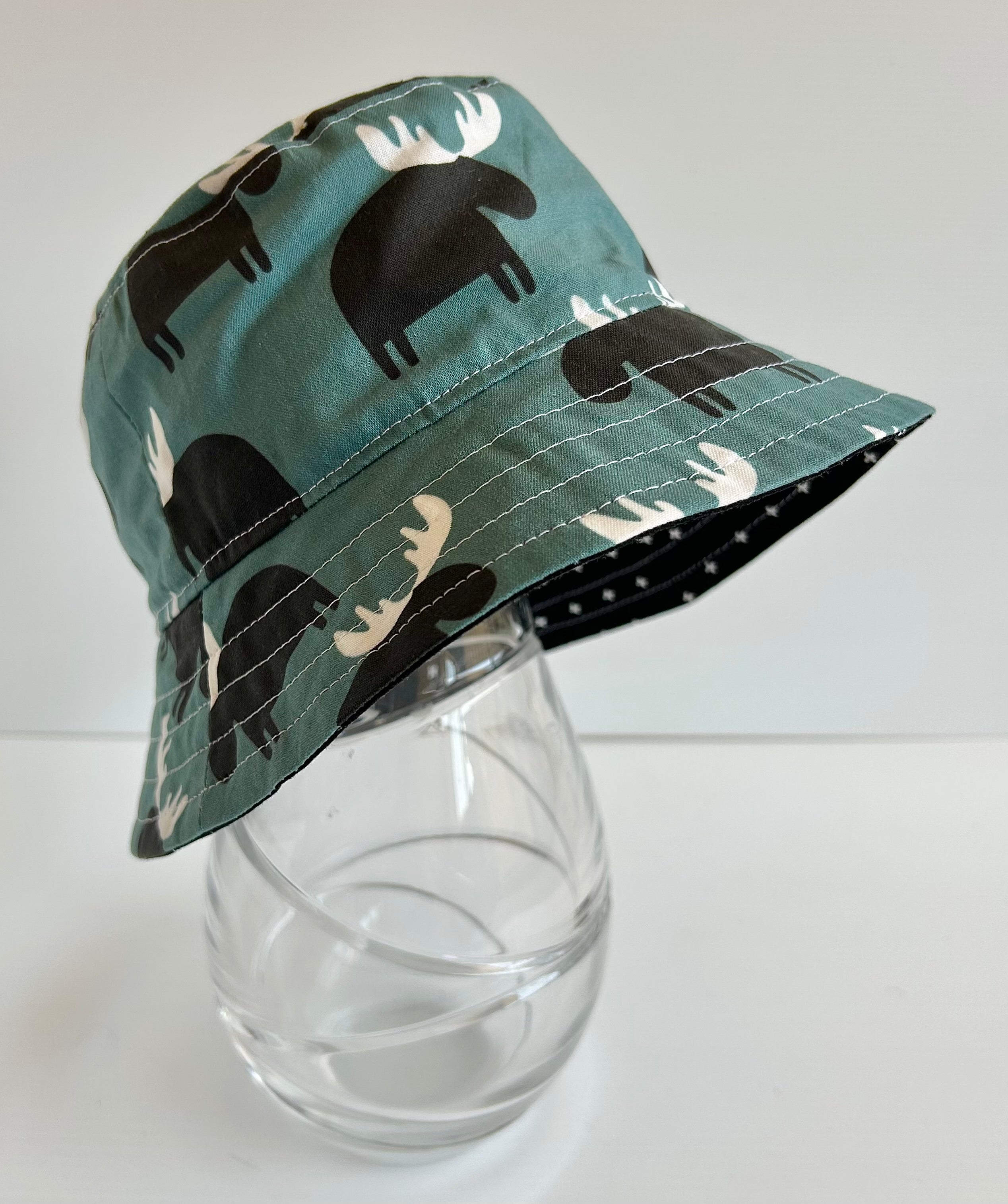 Ready to post- Medium size regular brim hats with chin strap- reduced price