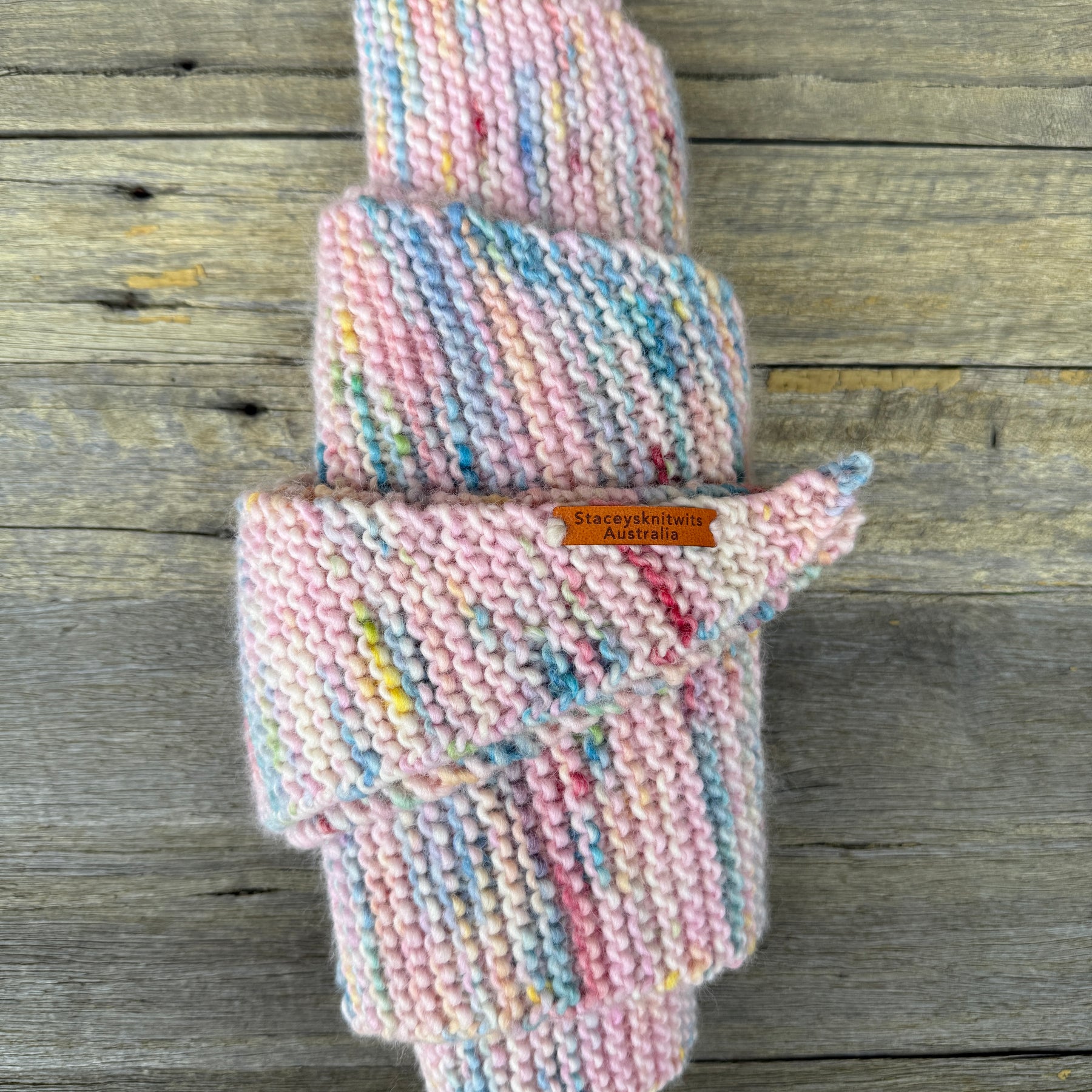 Merino Rainbow Scarf, Peruvian Wool Scarf